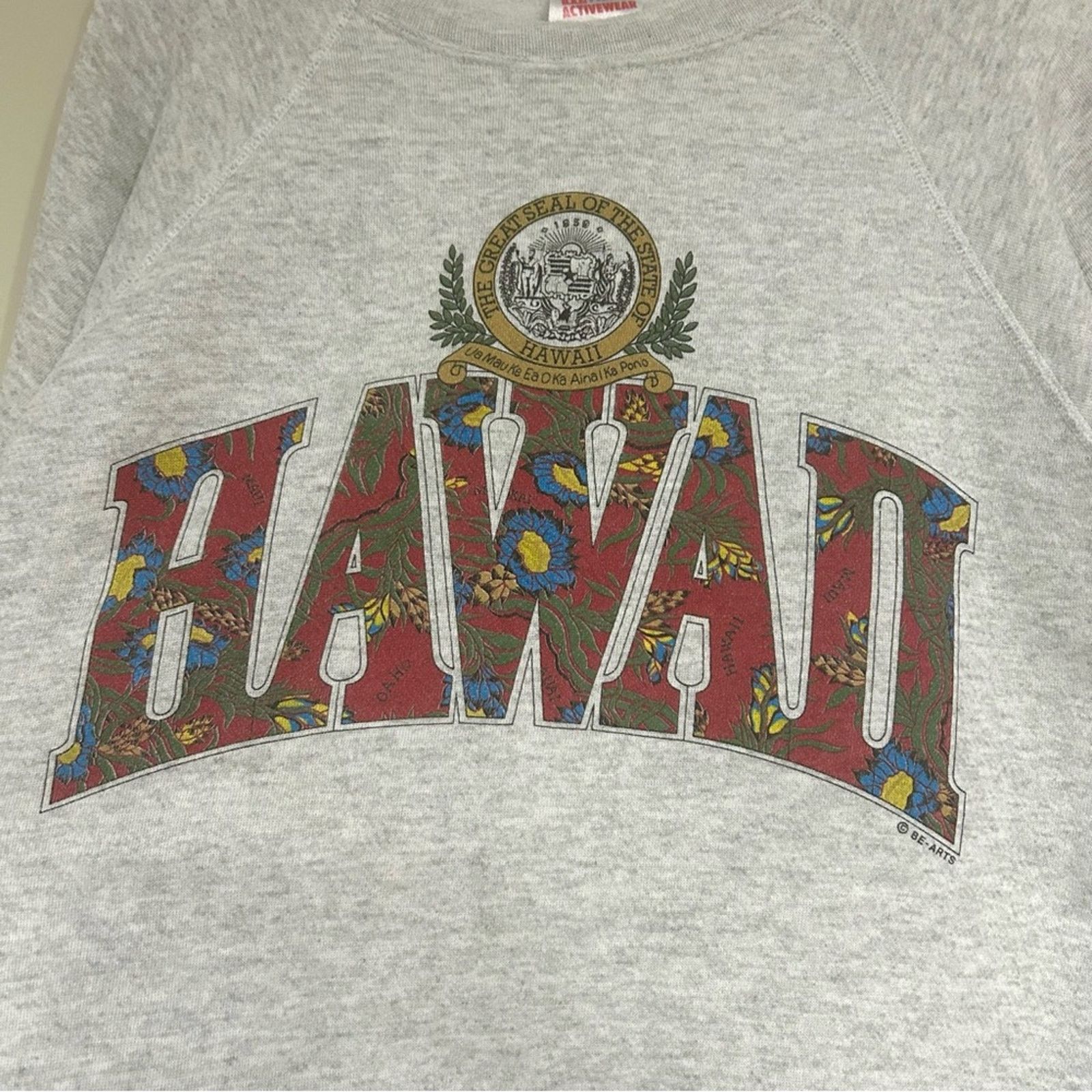 Hanes Vintage Hawaii Sweater Size US XL / EU 56 / 4 - 2 Thumbnail