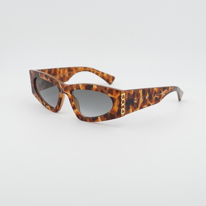 Gucci Gucci GG2040S 004 Sunglasses Havana Cat Eye Frame, Grey Size ONE SIZE - 1 Thumbnail