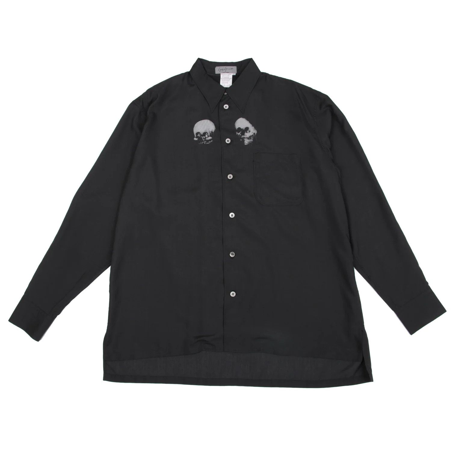 Yohji Yamamoto Yohji Yamamoto Skull Trompe L'Oeil Print Polo Size US M / EU 48-50 / 2 - 1 Thumbnail