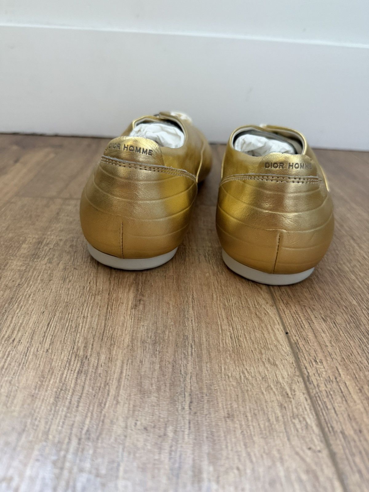 Dior Dior Homme AW07 Navigate Gold Goatskin Sneakers Size US 8.5 / EU 41-42 - 5 Thumbnail