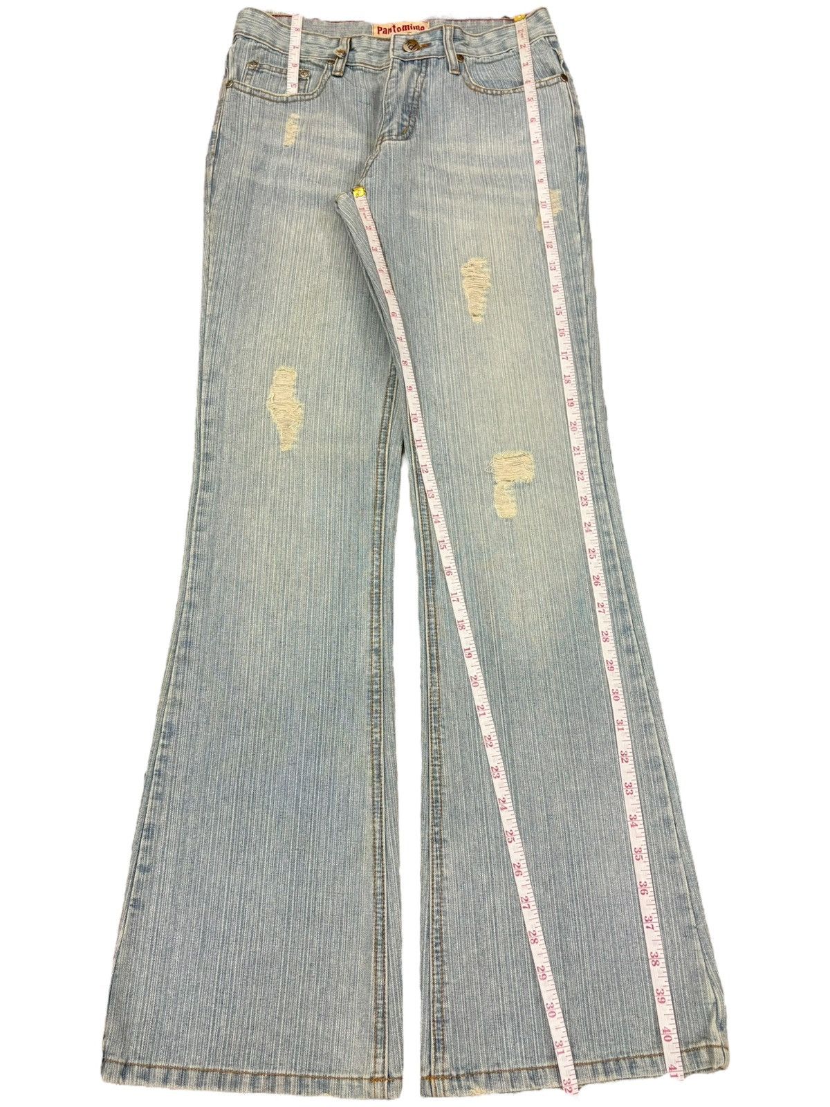 Hysteric Glamour Vintage Japanese Brand Faded Wash Distressed Flare Jeans Size 27" / US 4 / IT 40 - 7 Thumbnail