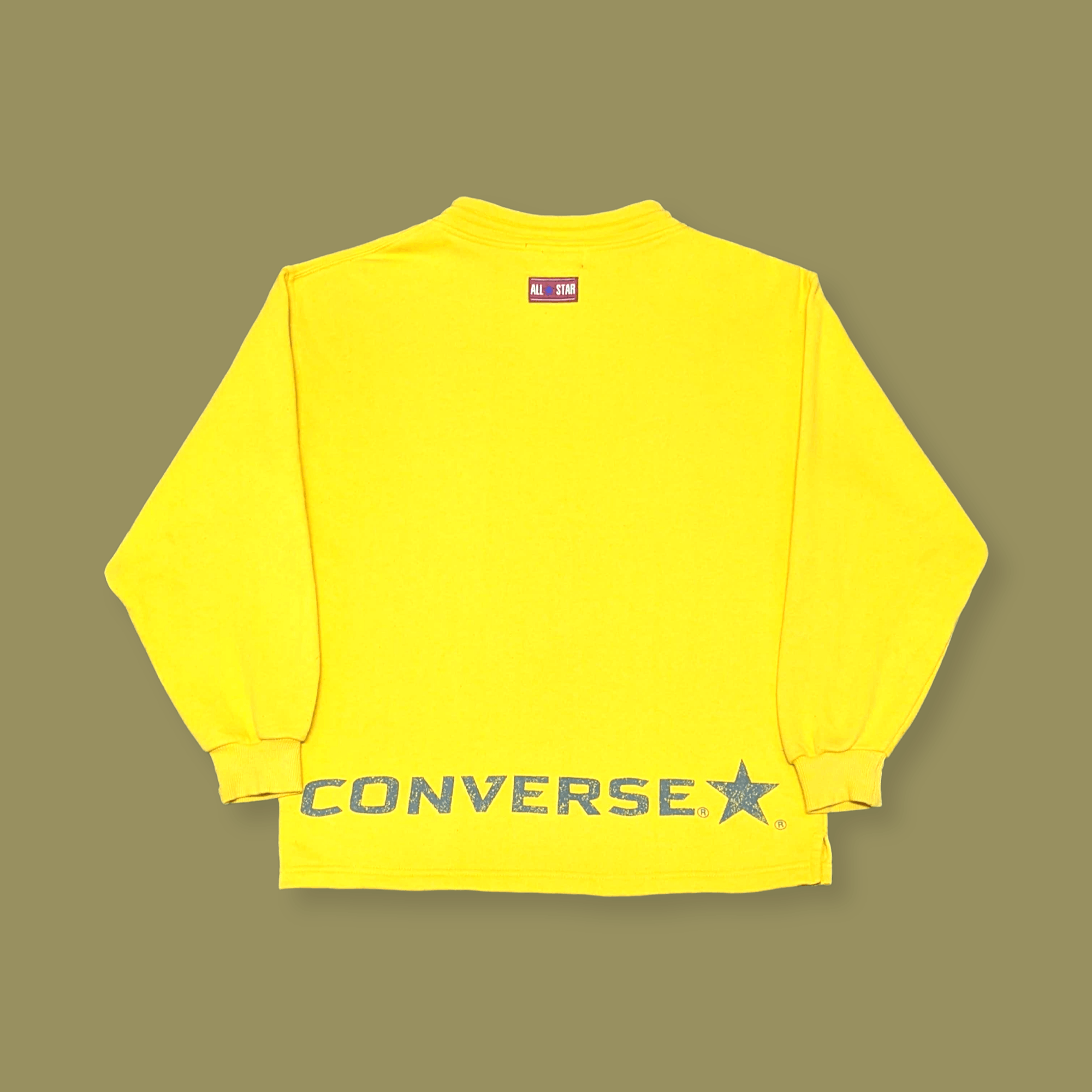 Converse × Vintage Vintage 90s Converse Spellout Logo Mock Sweatshirt Size US S / EU 44-46 / 1 - 2 Thumbnail