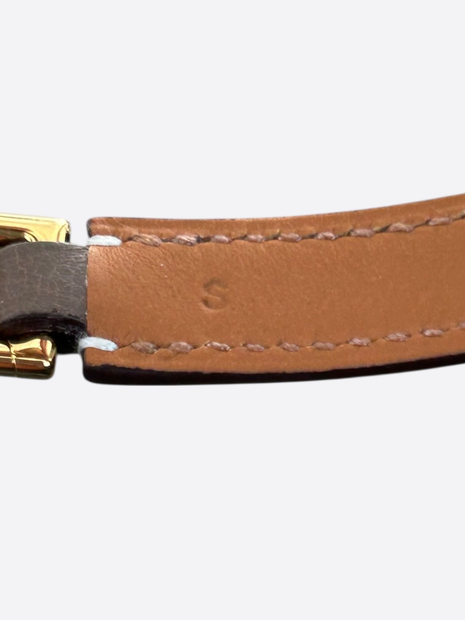 Hermes Etoupe Swift & Gold Hardware Rivale Double Tour Bracelet Size ONE SIZE - 3 Thumbnail