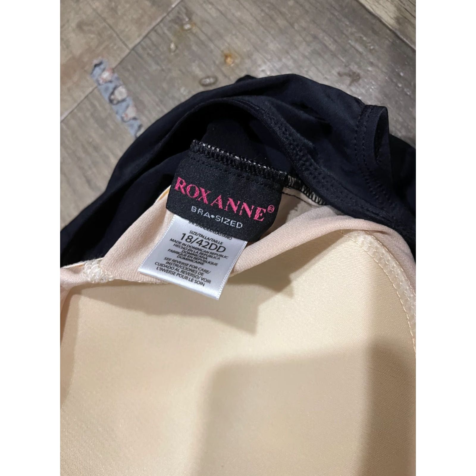 Vintage Roxanne One piece Swim Suit Womens 18 / 42 DD Built in Bra Black Cheetah Trim Sportswear/Beach Girls? Size XXL / US 16-18 / IT 52-54 - 3 Thumbnail
