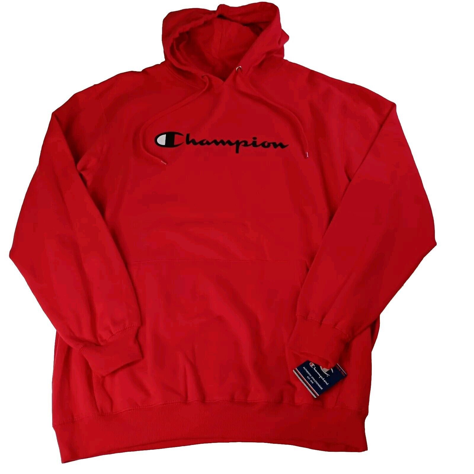 Champion Champion Hoodie Men XLT Red Kangaroo Pocket Hoodie Spell Out Size US XL / EU 56 / 4 - 1 Thumbnail
