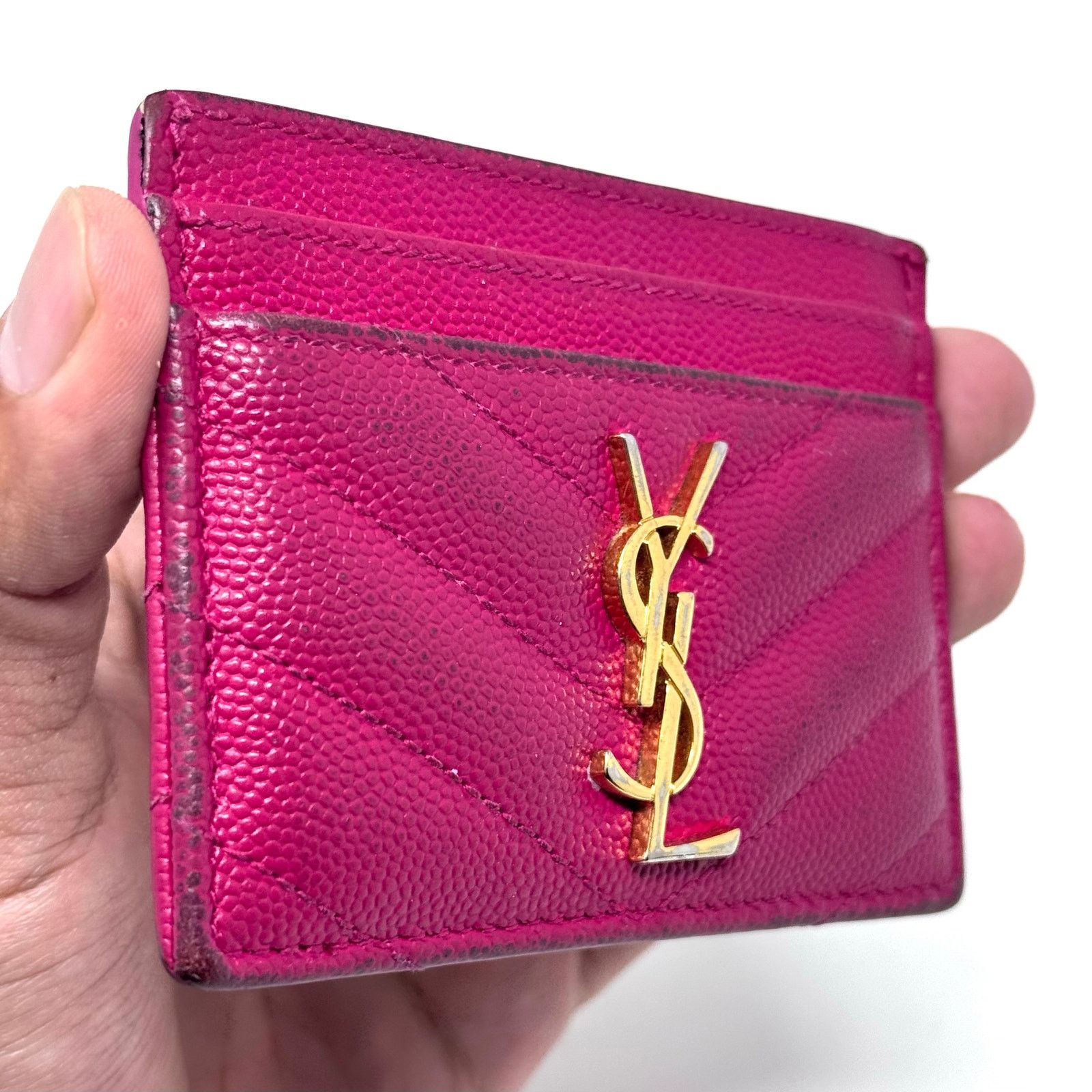 Saint Laurent Paris YSL Pink Cardholder Wallet Size ONE SIZE - 5 Thumbnail