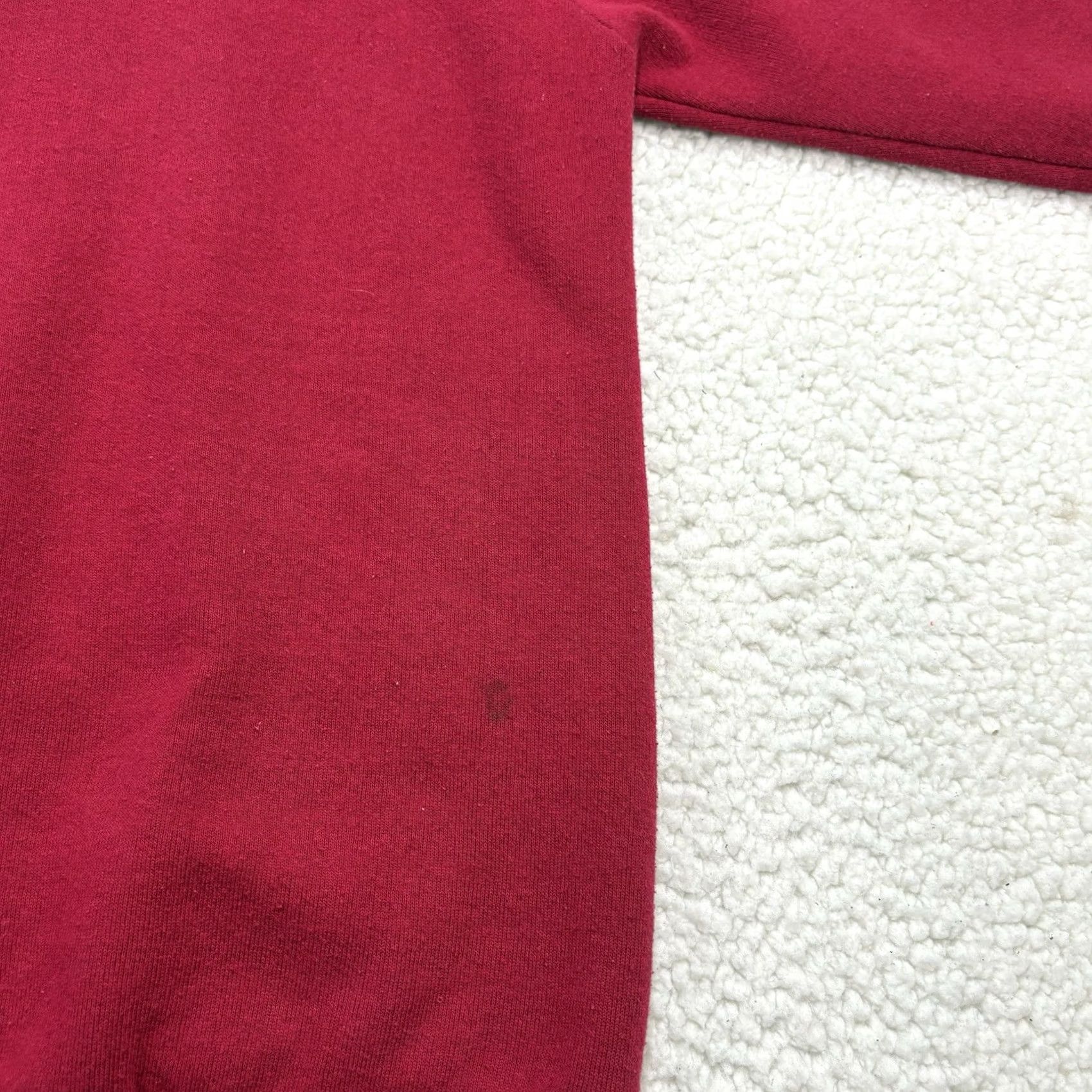 Jerzees VINTAGE Jerzees Sweatshirt Raglan Crew Neck 50/50 L Red Men 80s Grunge Arkansas Mountain Graphic Print US Size US L / EU 52-54 / 3 - 7 Thumbnail