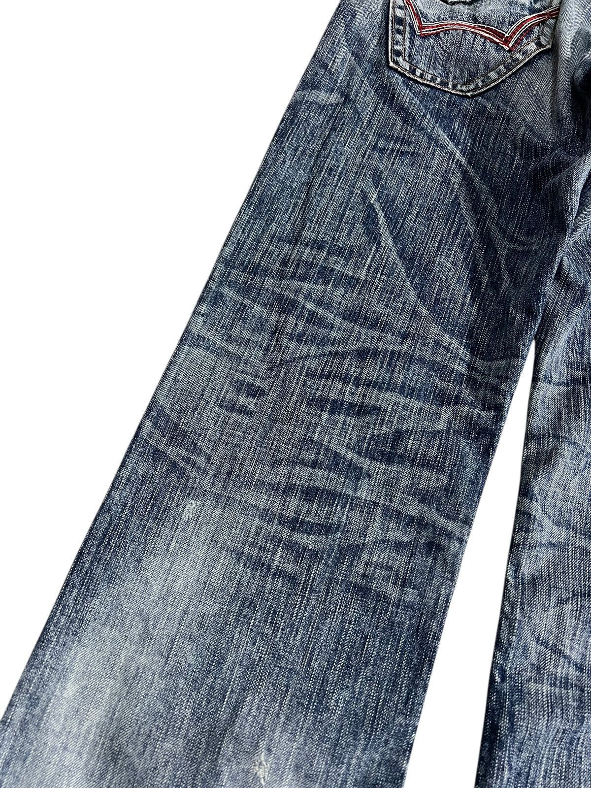 Edwin Flare Jean Edwin 503 Blue Trip Faded Distress Japan Style Size US 29 - 12 Thumbnail
