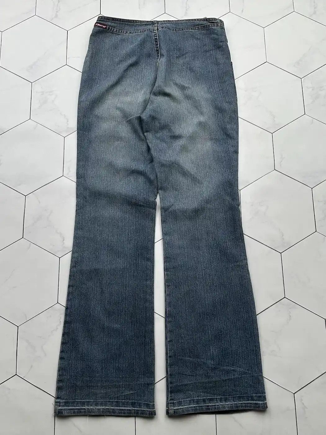 Japanese Brand Vintage Belt Flare Jeans (B479) E2 Size 28" / US 6 / IT 42 - 5 Thumbnail