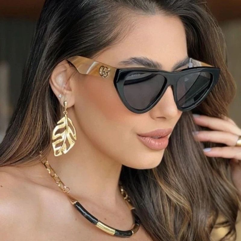 Gucci Gucci Sunglasses GG1333S 004 Shiny Black/BlueWomen Authentic  