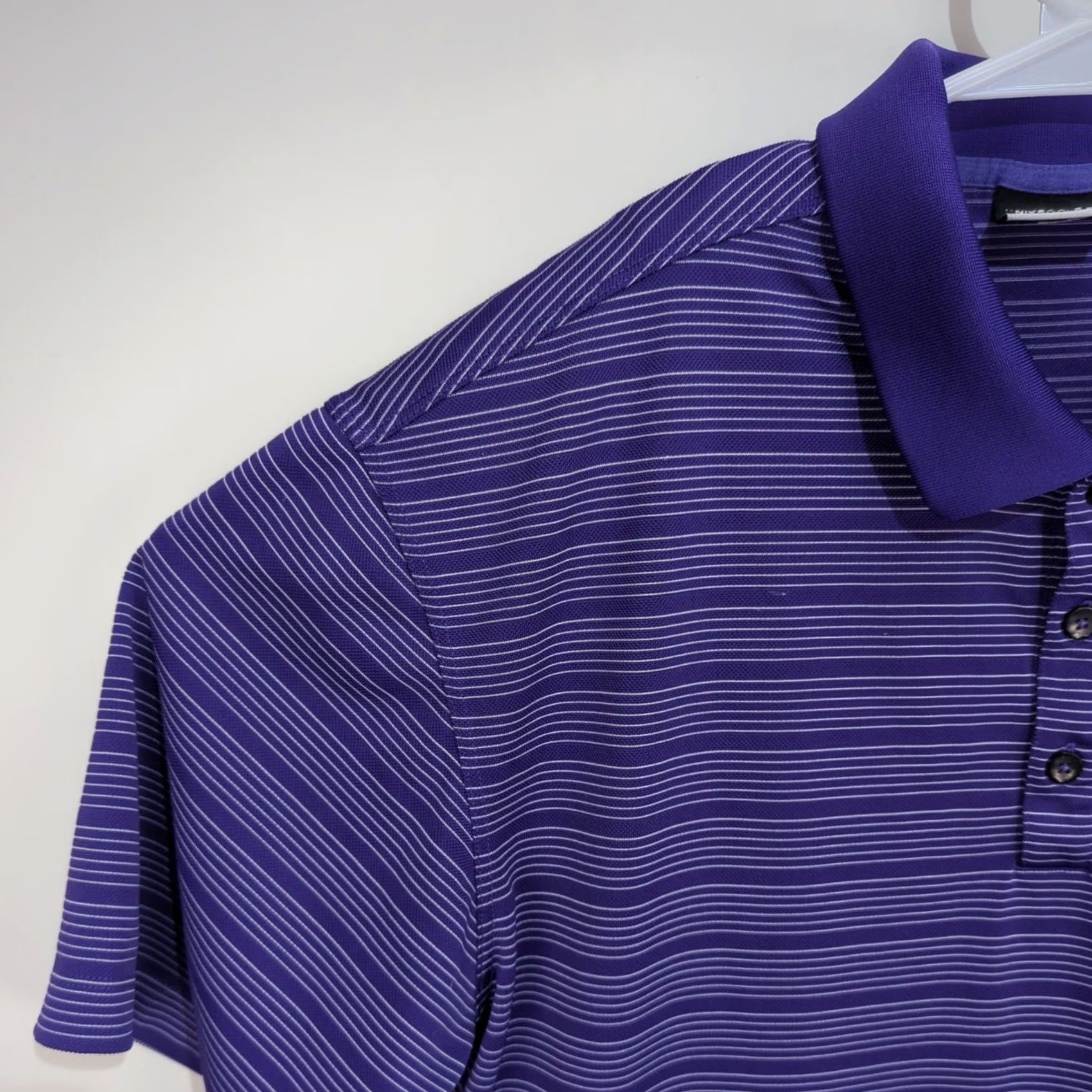 Nike Nike Golf Polo Shirt Mens Dri-Fit Short Sleeve Purple Striped M 274038 Size US M / EU 48-50 / 2 - 3 Thumbnail