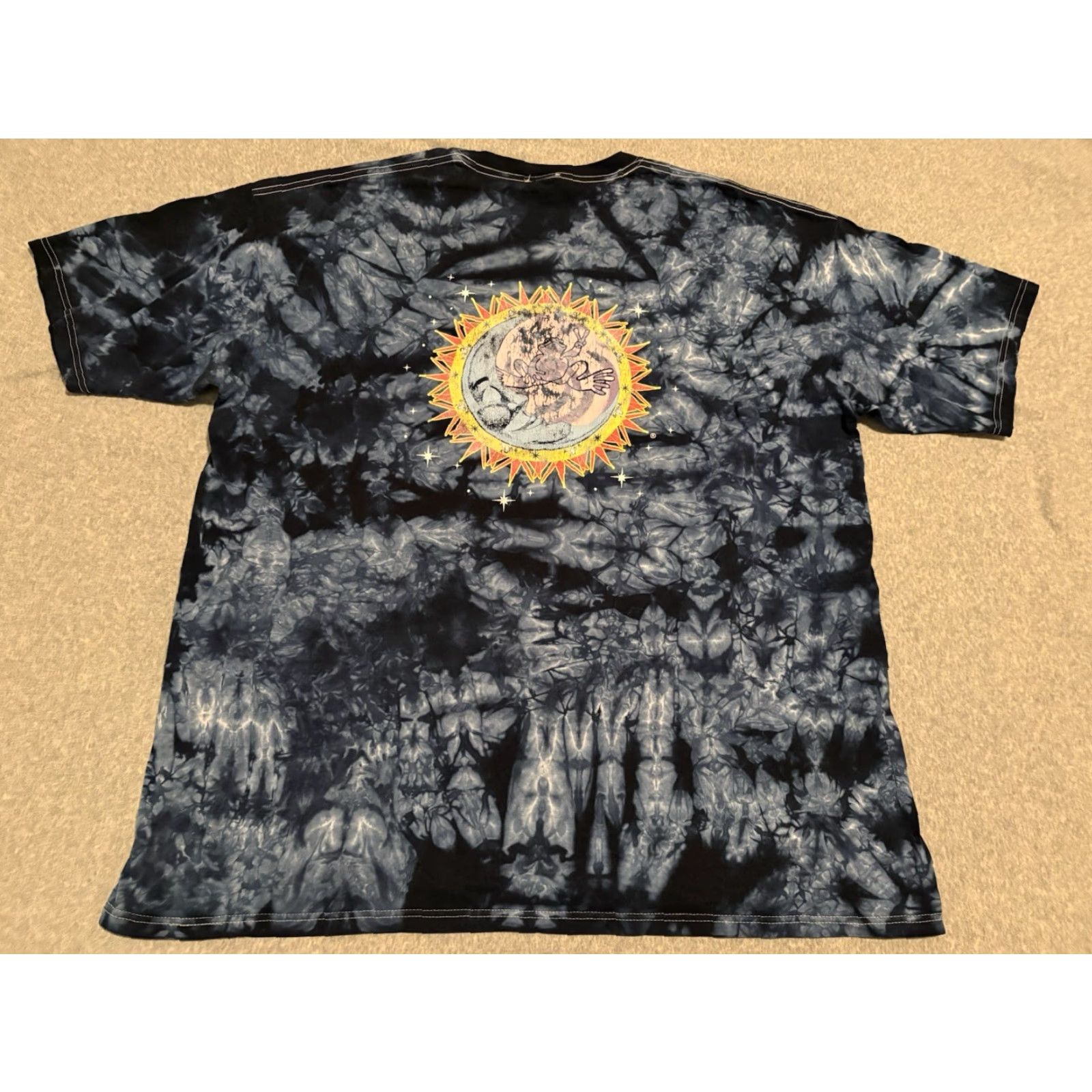 Vintage VINTAGE Peace Frogs T-Shirt Shirt Graphic Print Men's 3XL Blue Cotton Crew Neck Short Sleeve Mens Size US XXL / EU 58 / 5 - 4 Thumbnail