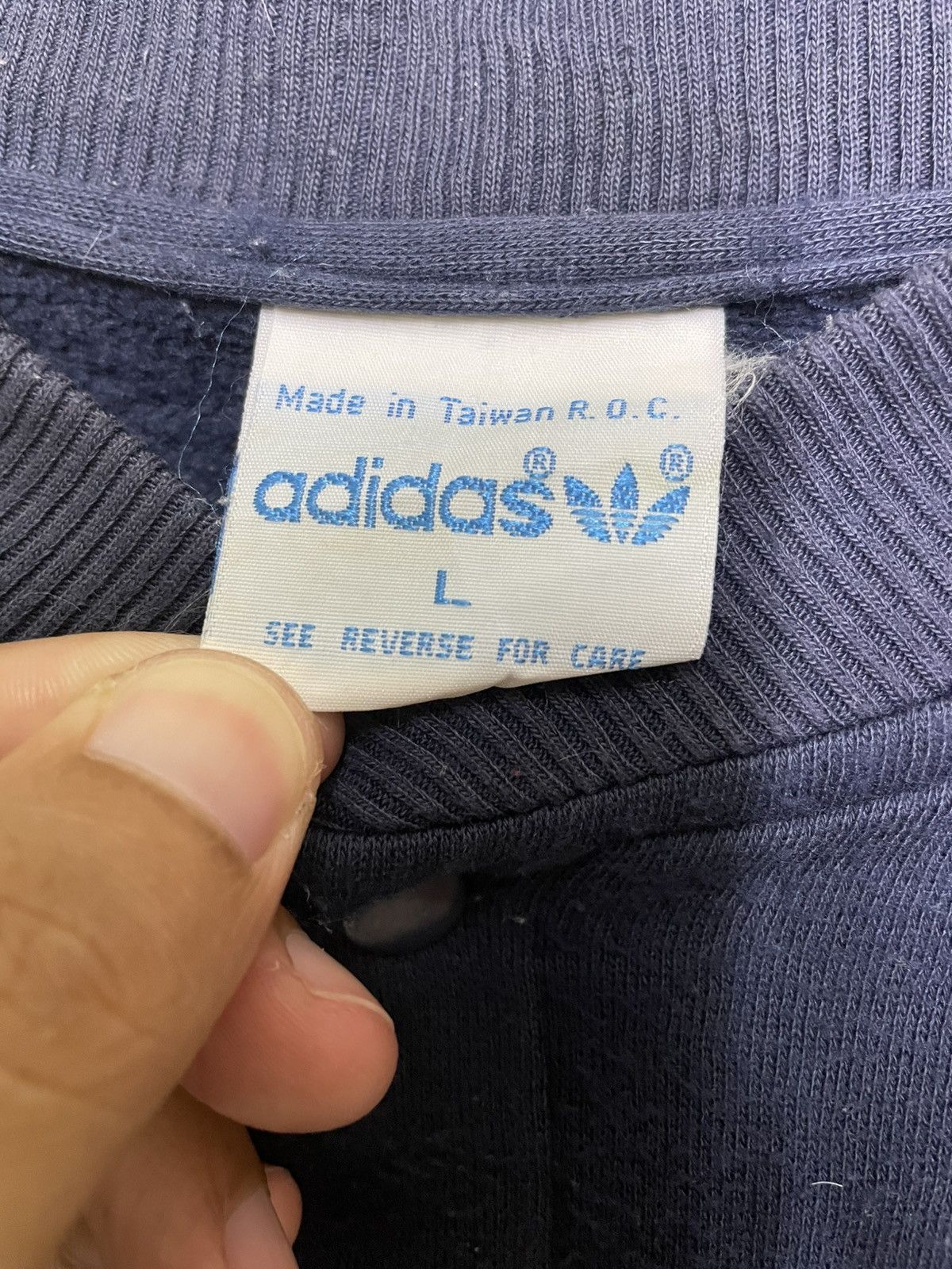 Adidas × Vintage 80s adidas half button embroidered small logo sweatshirt Size US M / EU 48-50 / 2 - 7 Thumbnail