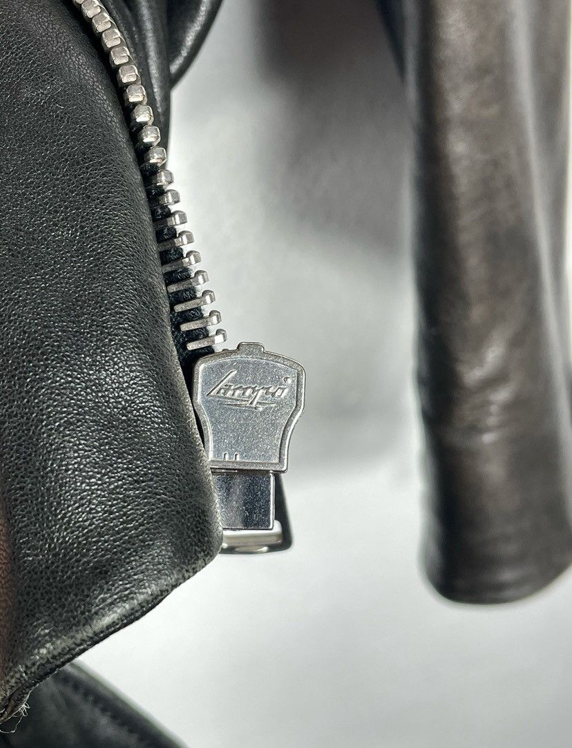 Acne Studios × Designer Acne Studios Black Real Leather Genuine Biker Jacket Belted Size XS / US 0-2 / IT 36-38 - 11 Thumbnail
