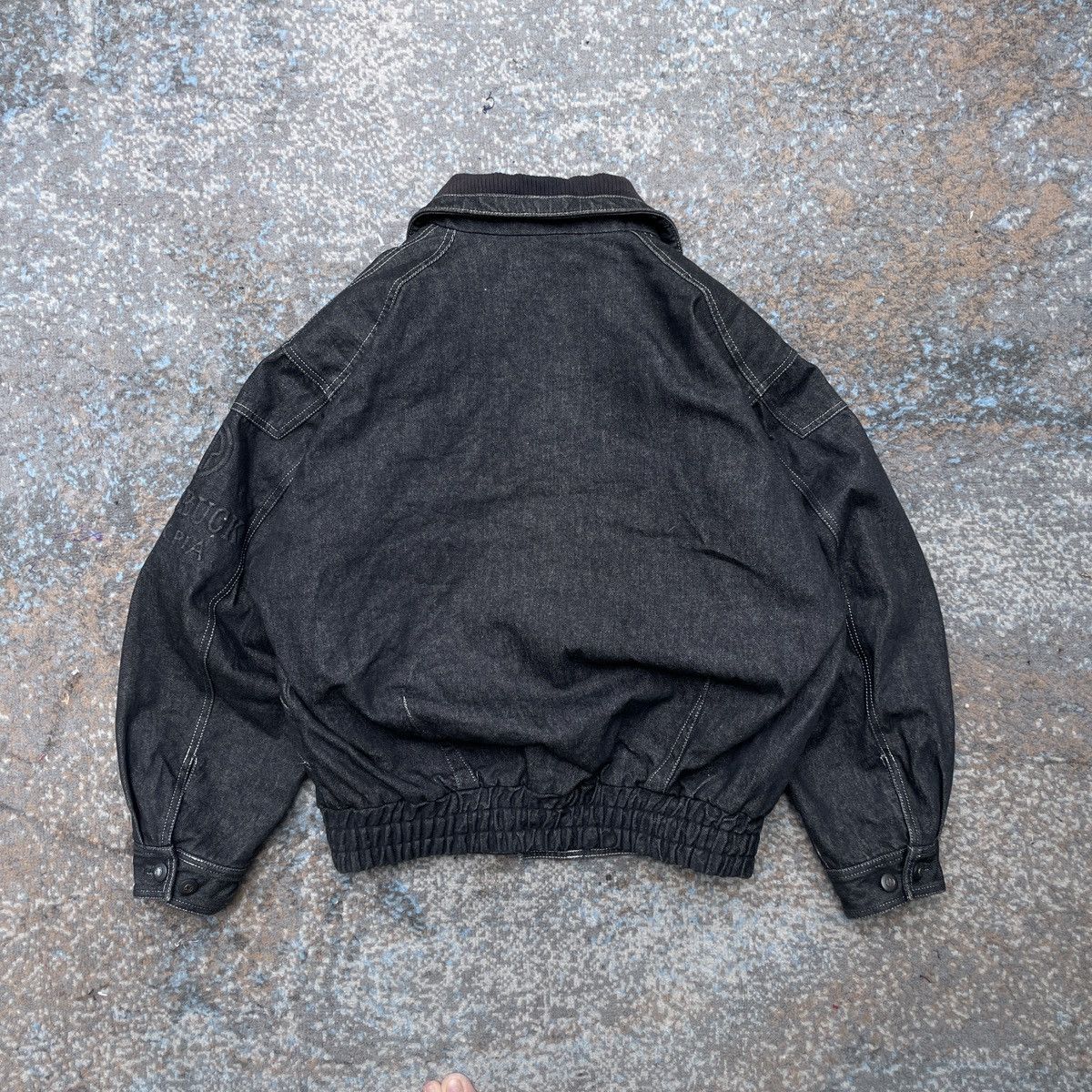 Japanese Brand Vintage Black Pia denim jacket stone black Size US L / EU 52-54 / 3 - 3 Thumbnail