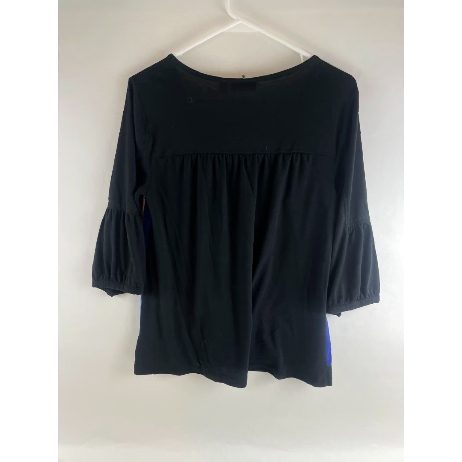 Vintage VINTAGE ELLE Shirt Women's Size Medium Black Blue Purple 3/4 Sleeve Abstract Patches Shirt Ladies Medium Black Blue Purple 3/4 Sleeve Abstract Patches Size M / US 6-8 / IT 42-44 - 2 Thumbnail