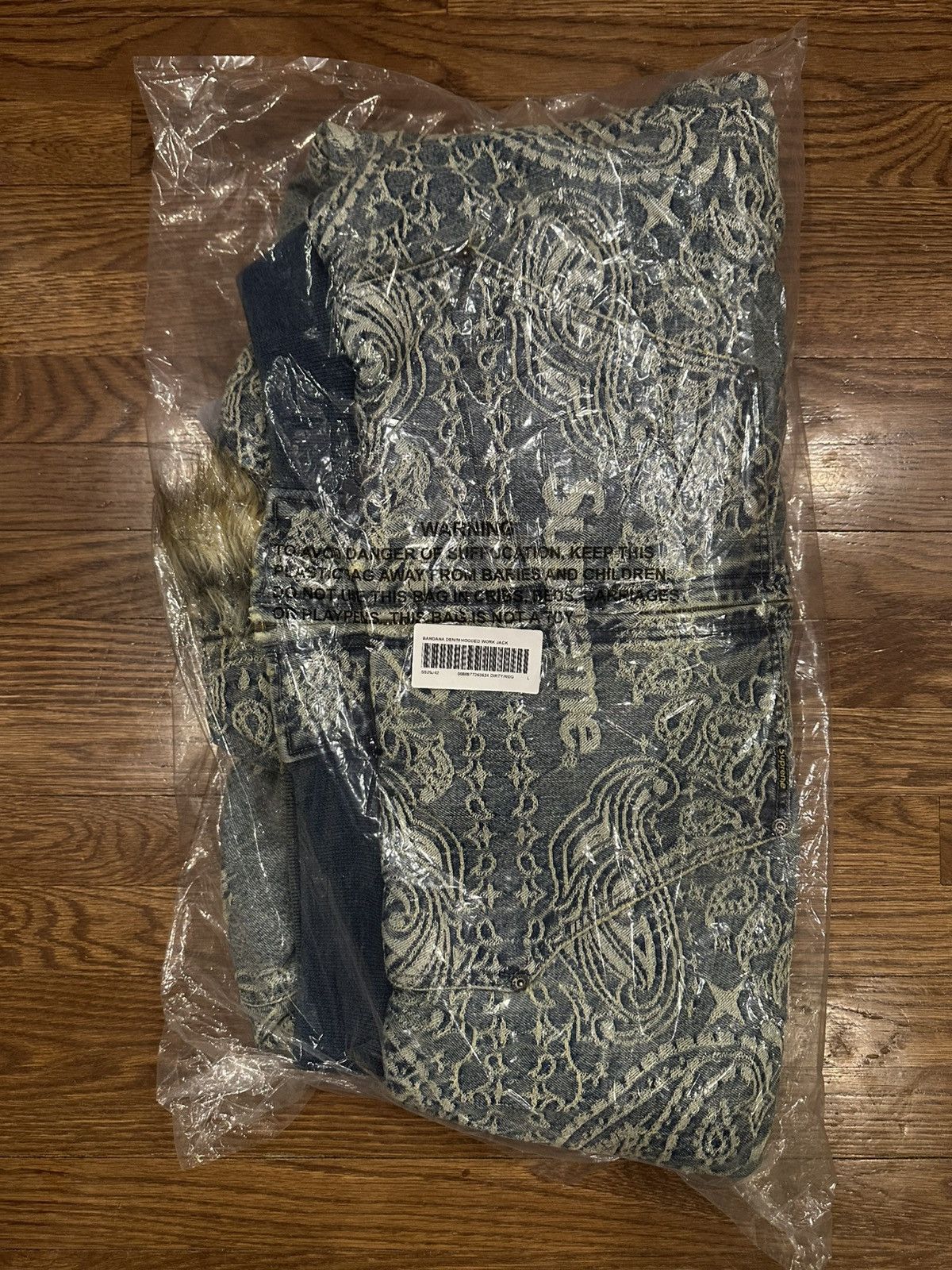 Supreme Supreme Bandana Jacquard Denim Hooded Work Jacket Size US L / EU 52-54 / 3 - 2 Thumbnail