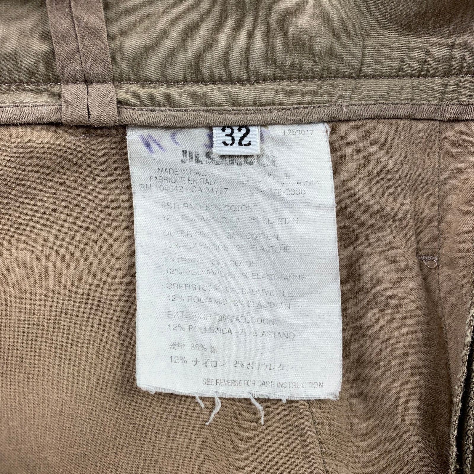 Jil Sander JIL SANDER Size 2 Taupe Cotton Blend Straight Dress Pants Size 26" / US 2 / IT 38 - 3 Thumbnail