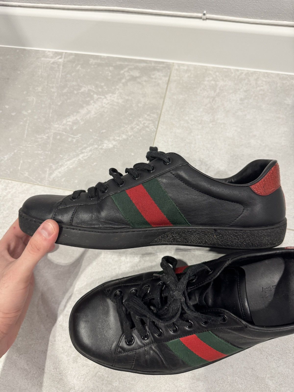 Gucci Gucci Ace Sneaker Black Size US 11 / EU 44 - 3 Thumbnail