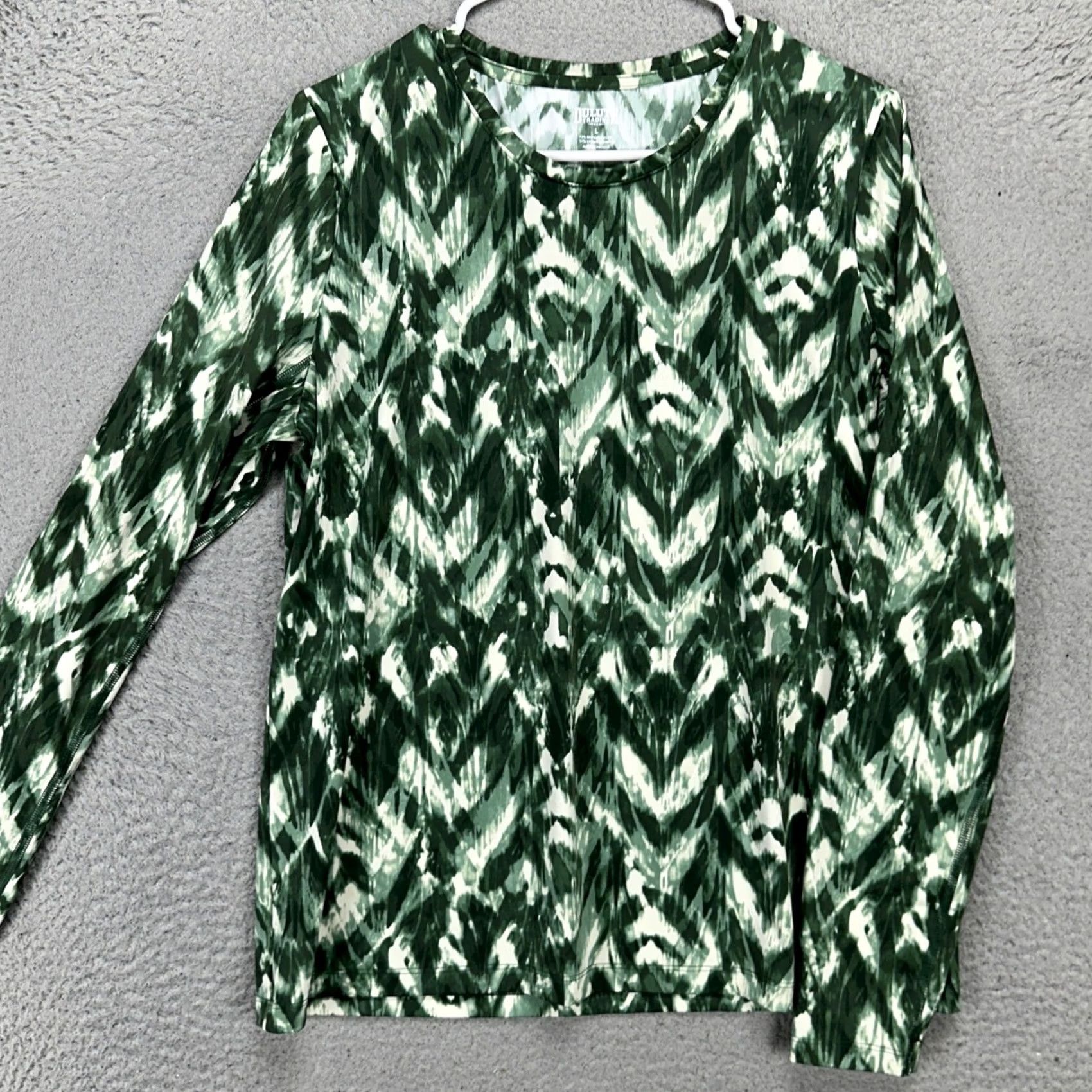 Duluth Trading Company Duluth Trading Co. Womens Pullover Shirt Large Green Cooling Tech Hiking Outdoor Shirt Size L / US 10 / IT 46 - 2 Thumbnail