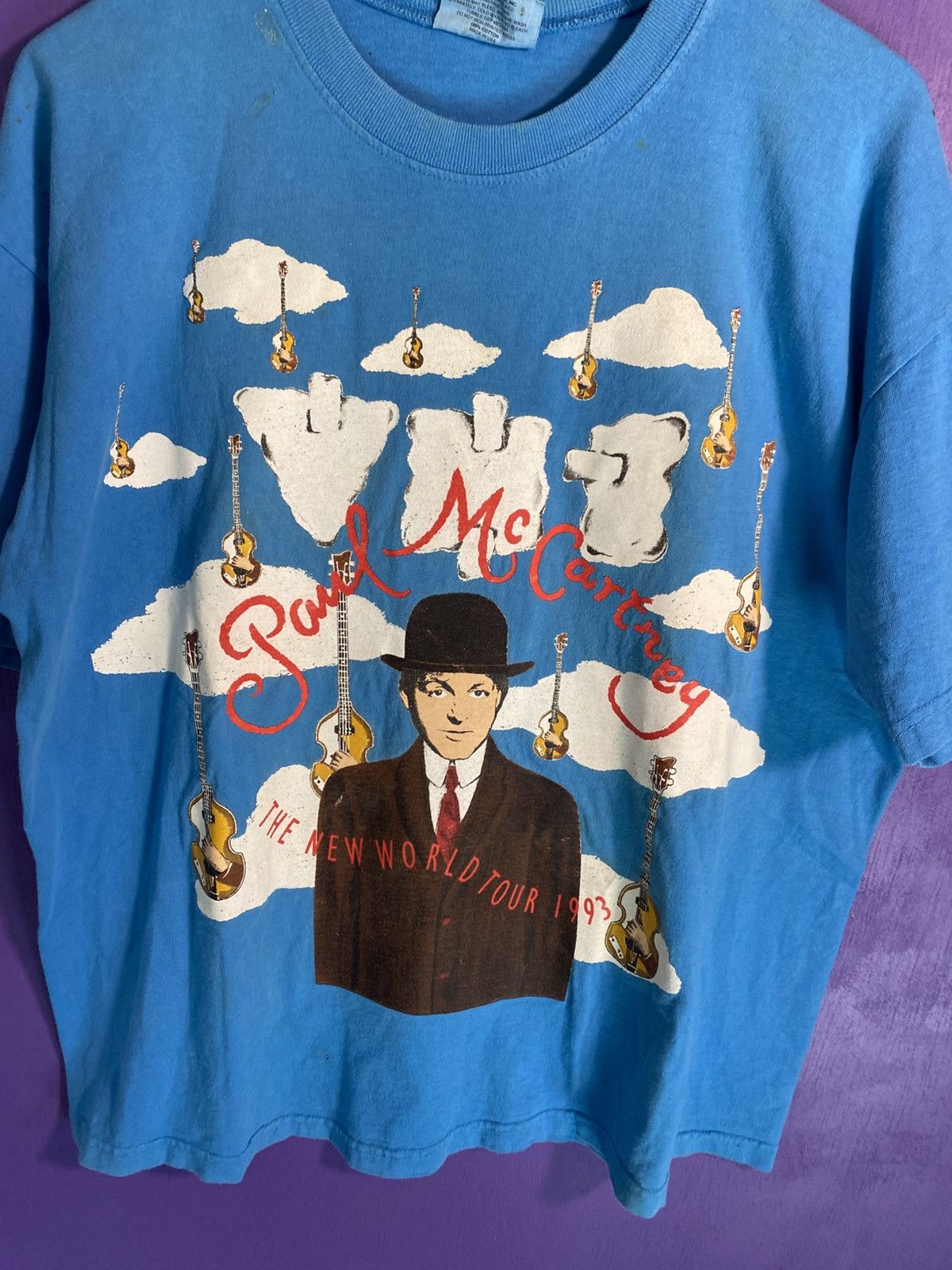 Band Tees Vintage 1993 Paul McCartney new world tour tee Size US XL / EU 56 / 4 - 3 Thumbnail