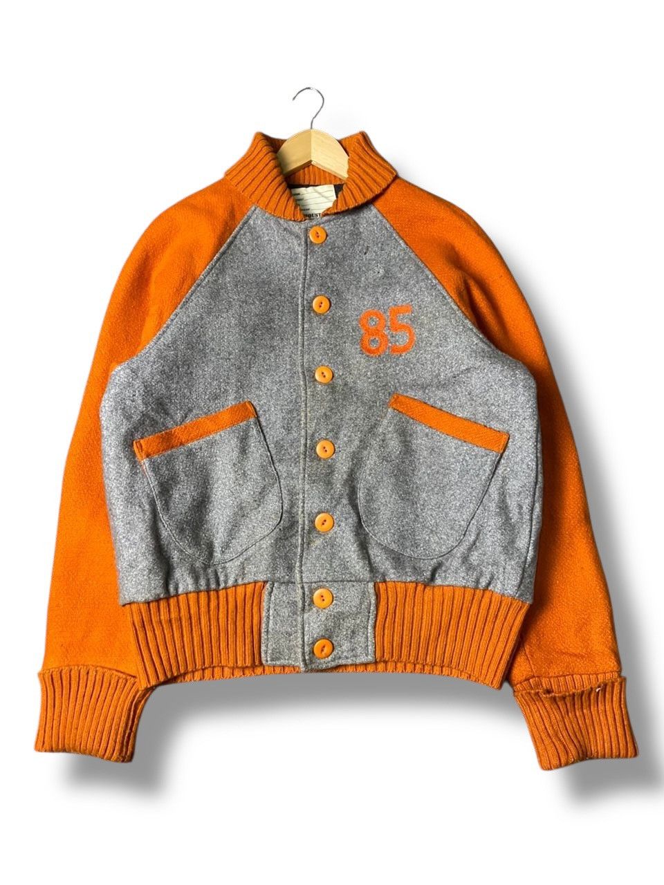 Japanese Brand Vintage Houston Sportswear Premontre Varsity Jacket (150) Size US S / EU 44-46 / 1 - 1 Thumbnail
