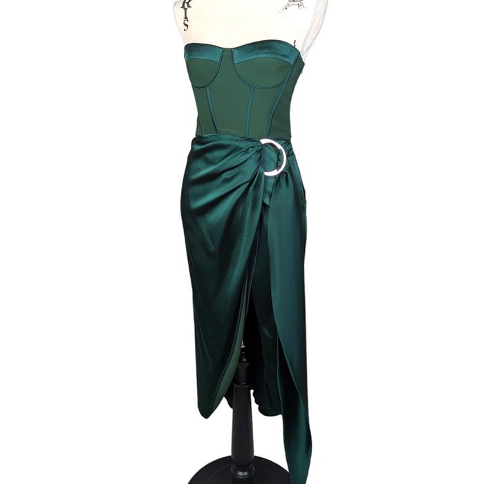 Jonathan Simkhai ARIE STRAPLESS BUSTIER MIDI DRESS