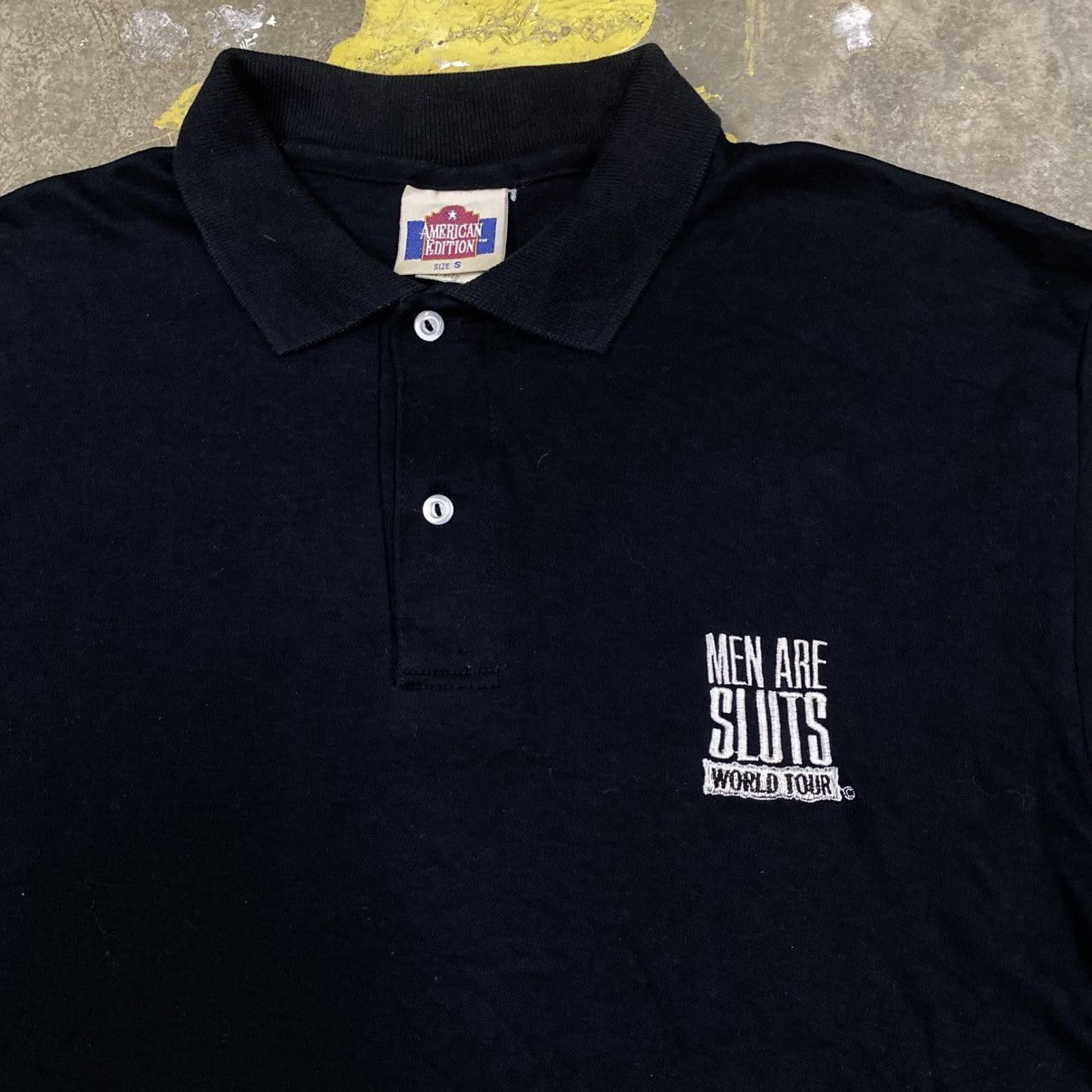 Band Tees Vintage 80s Men Are Sluts World Tour Promo Polo Tee Band Rap Size US S / EU 44-46 / 1 - 1 Thumbnail