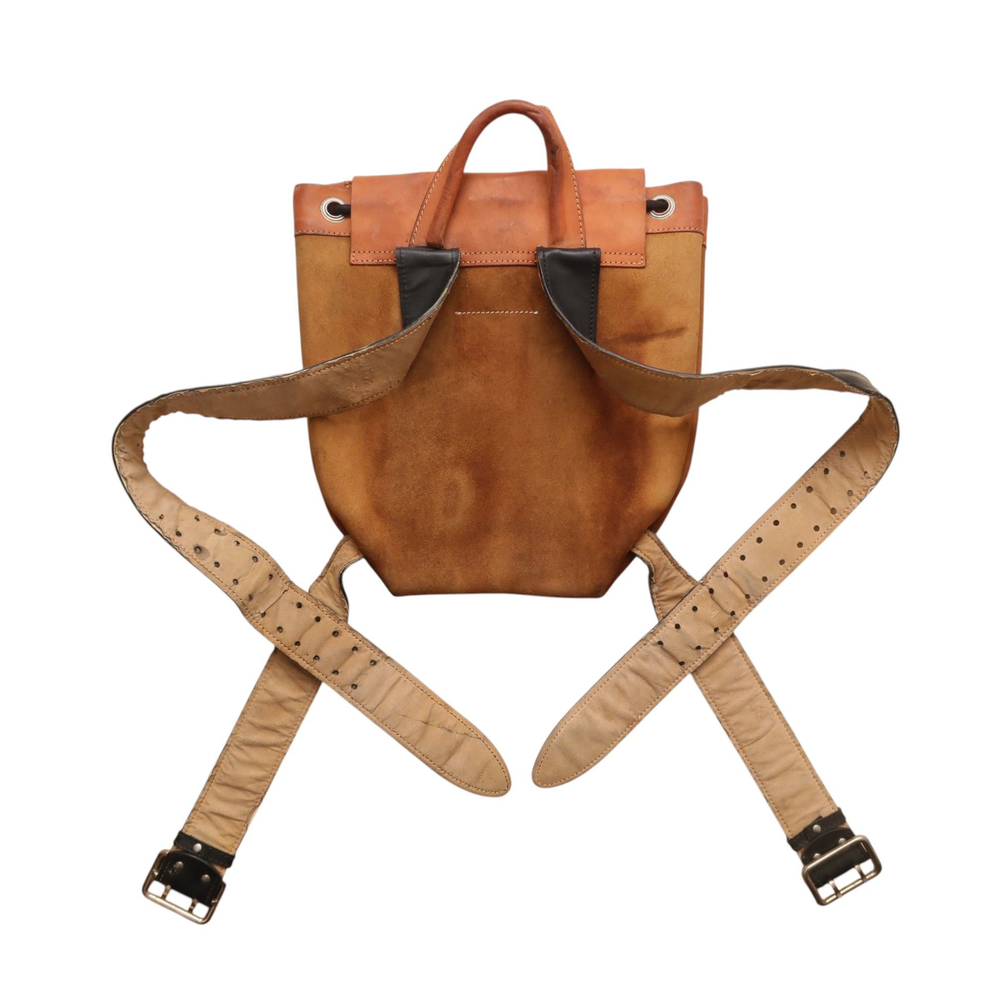 Maison Margiela FW 2018 Leather Backpack Military Distressed Size ONE SIZE - 2 Thumbnail