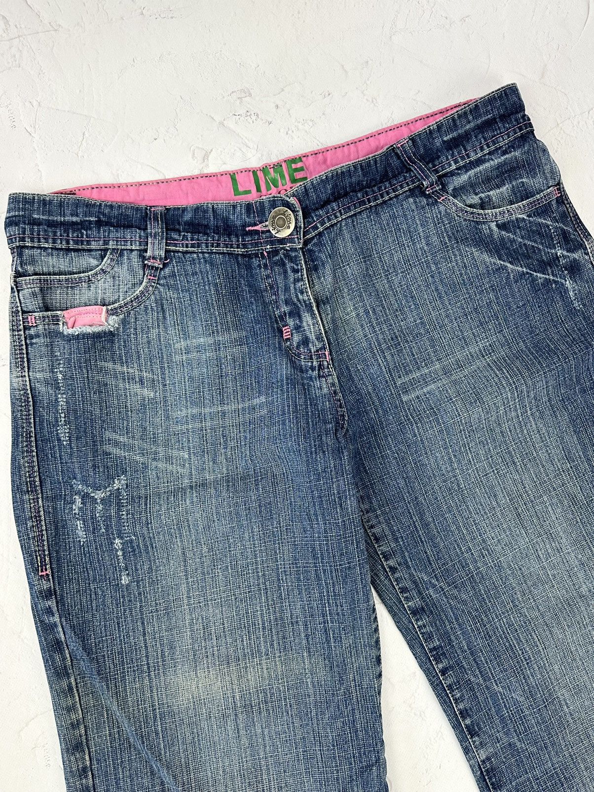 Japanese Brand × Vintage Vintage Wide Distressed Denim Unisex Pants Size US 33 - 3 Thumbnail