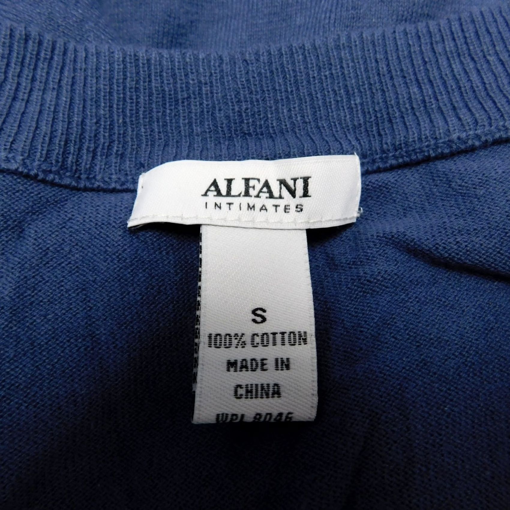 Alfani Alfani Cardigan V-Neck Button Knit Cotton Blue Small Womens/Ladies Size S / US 4 / IT 40 - 6 Thumbnail