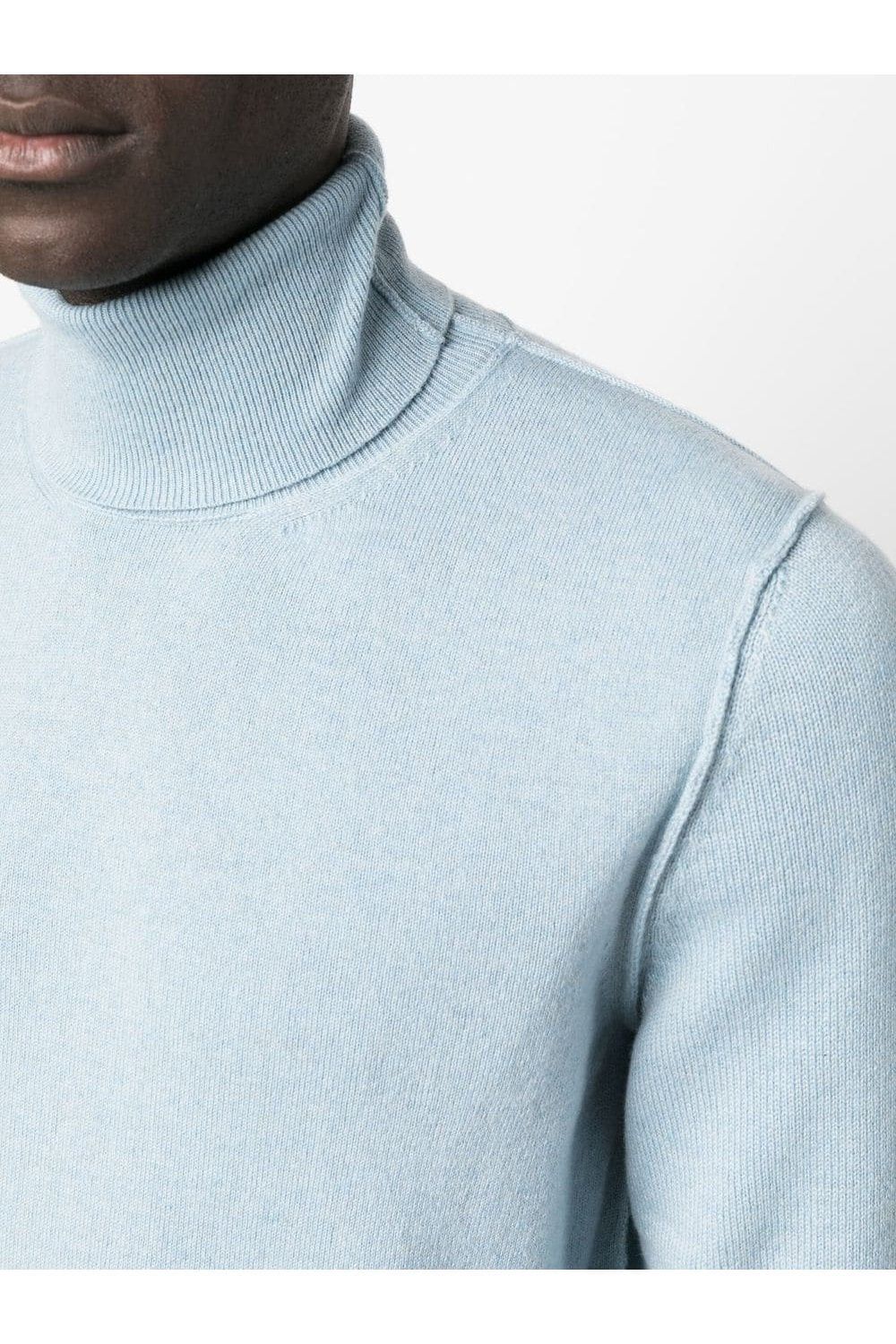 Maison Margiela o1y1124 Long Sleeves Turtleneck Sweater In Blue Size US XL / EU 56 / 4 - 5 Thumbnail