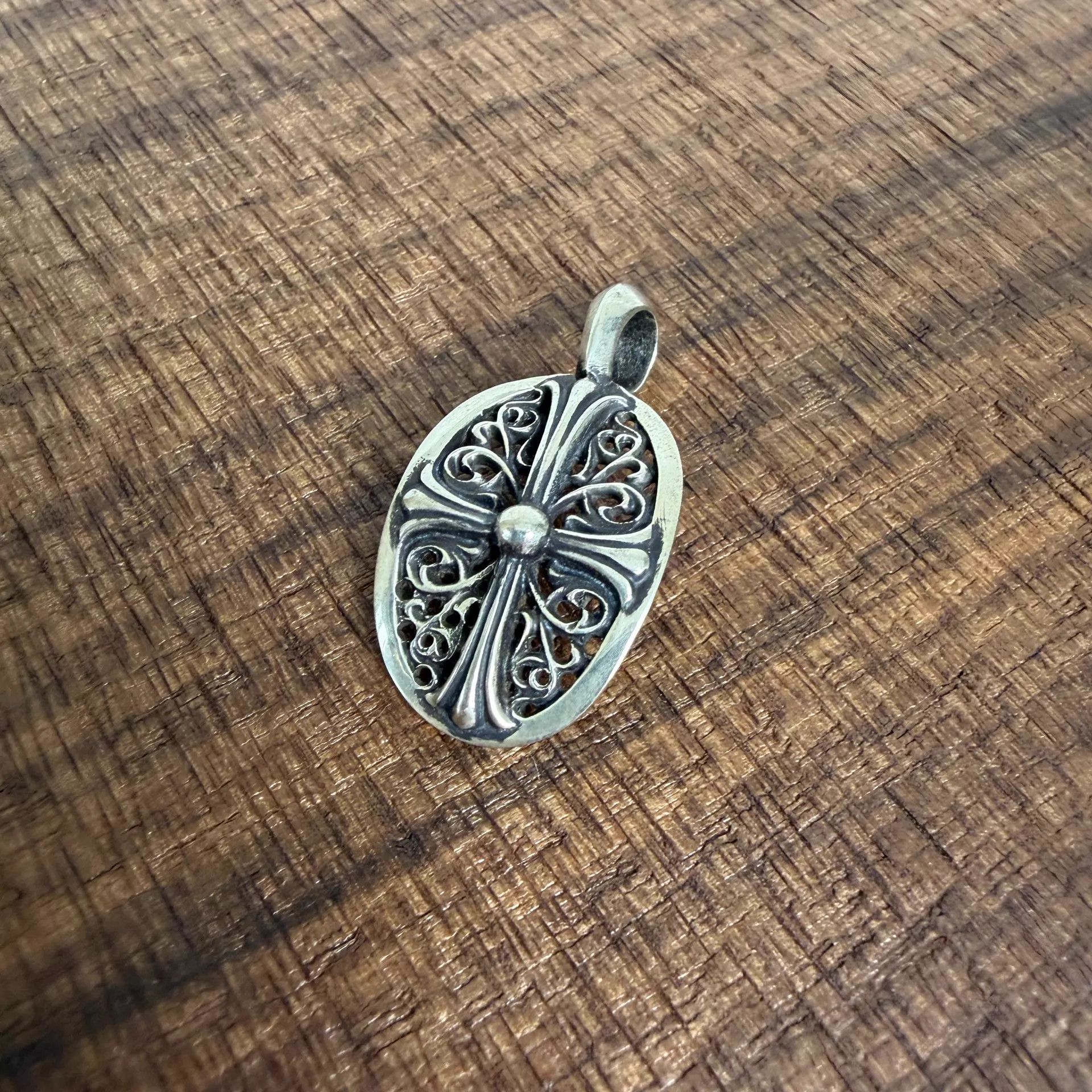 Chrome Hearts Chrome Hearts 925 Silver Oval Guardian Small Pendant Size ONE SIZE - 3 Thumbnail