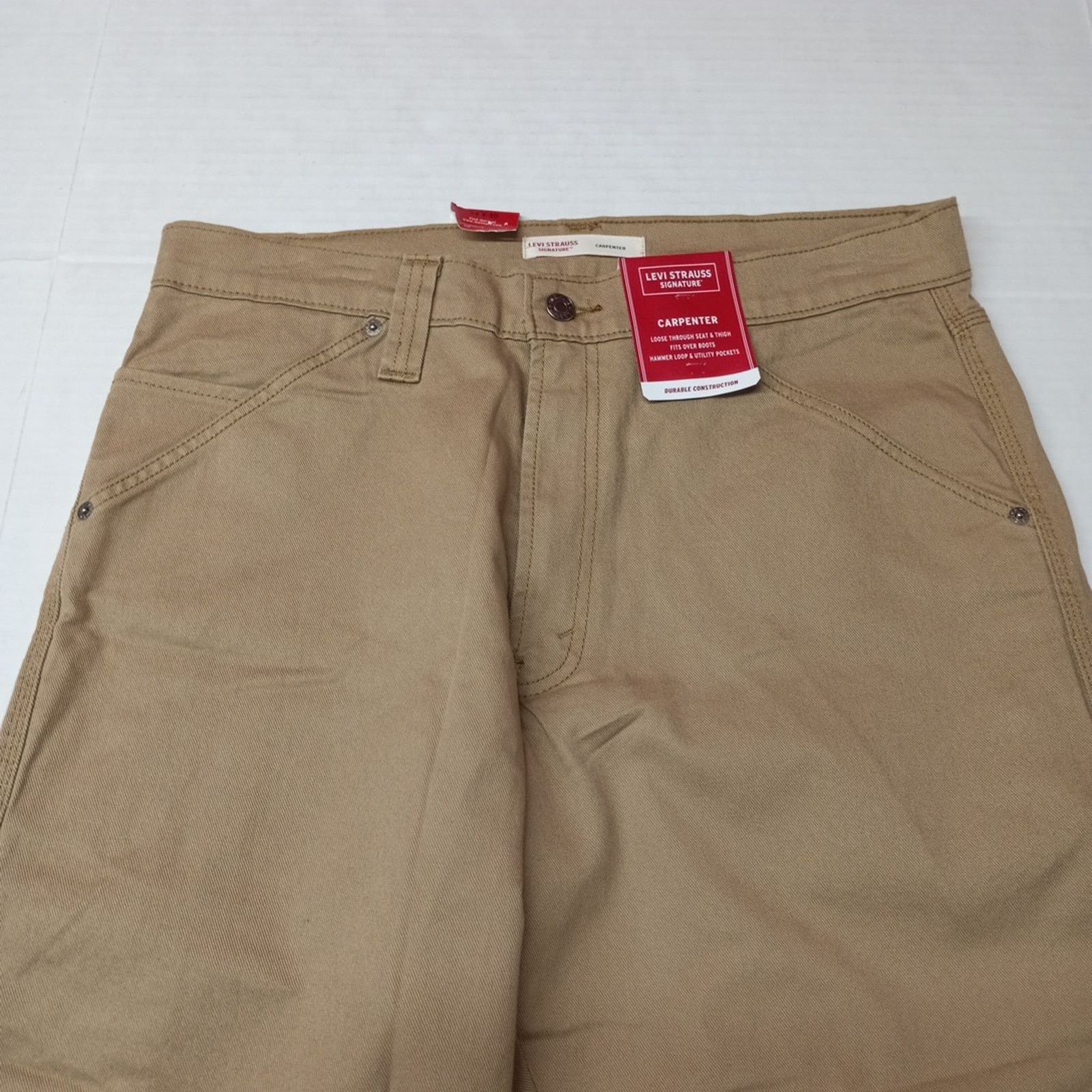 Levi's Signature By Levi Strauss Carpenter Jeans Men's 34x30 Brown Size US 34 / EU 50 - 4 Thumbnail