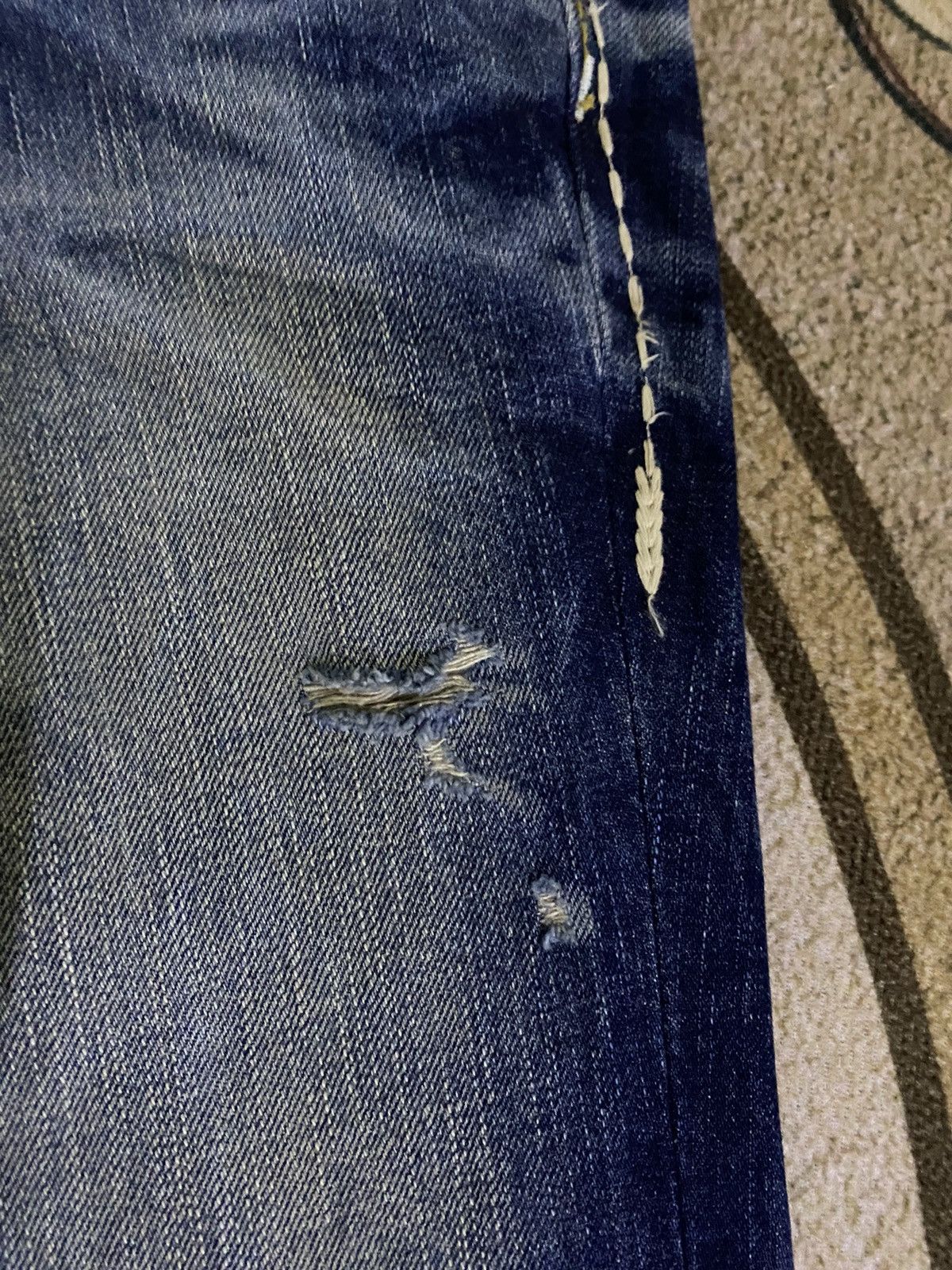 If Six Was Nine Vintage Yoshitomo Nara Lolita Distressed Denim Size US 32 / EU 48 - 10 Thumbnail