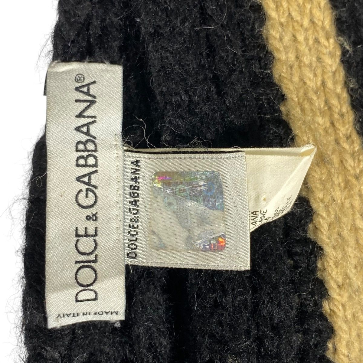 Dolce & Gabbana × Vintage Vintage Dolce And Gabbana DG Logo Knit Scarf Muffler Size ONE SIZE - 6 Thumbnail