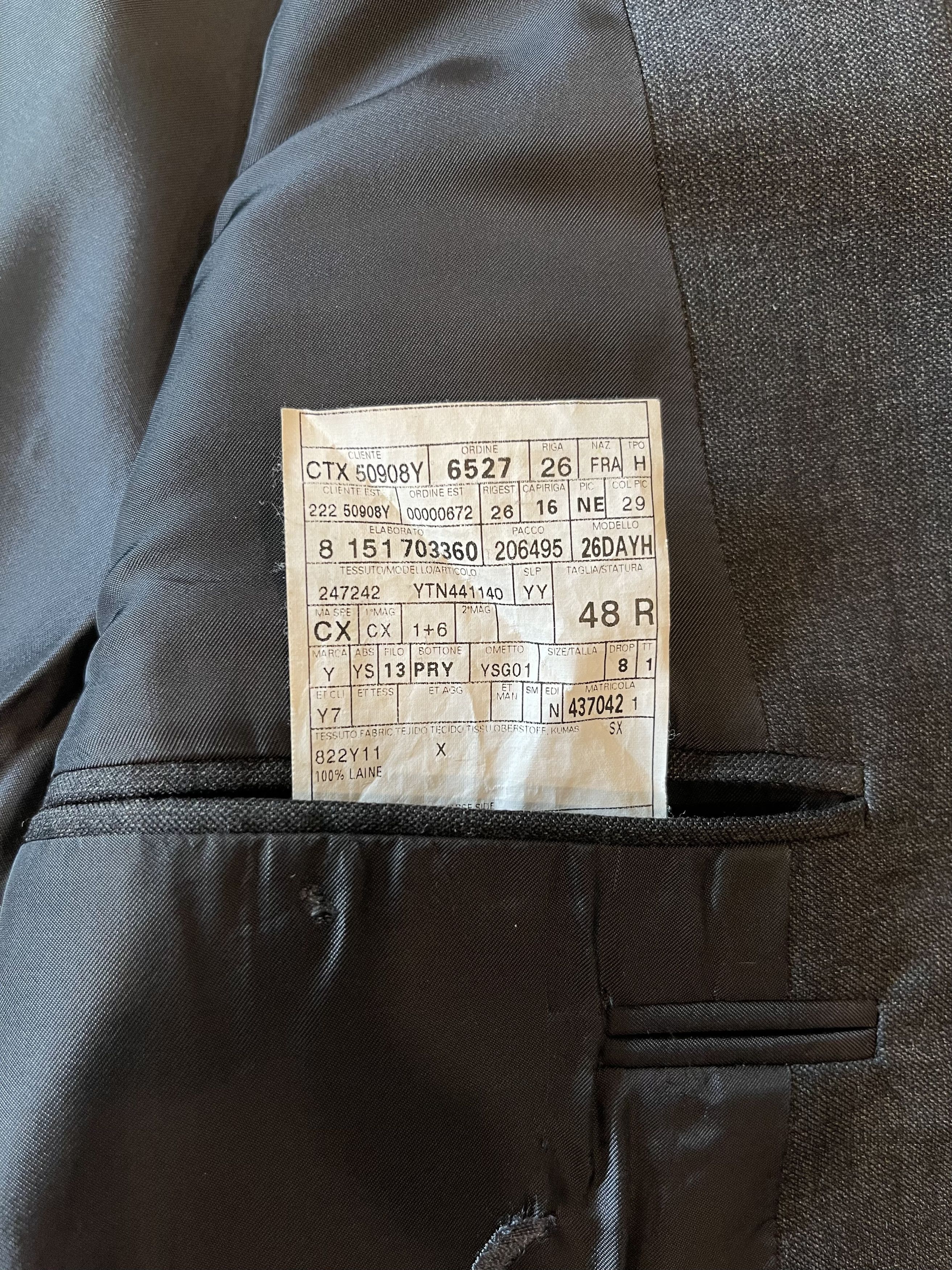 YVES SAINT LAURENT - ANTHRACITE WOOL JACKET
