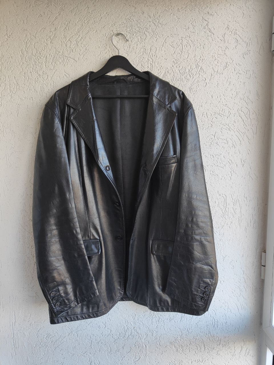 Prada Prada Heavyweight Leather 3 Buttons Coat Blazer Jacket Size US L / EU 52-54 / 3 - 6 Thumbnail