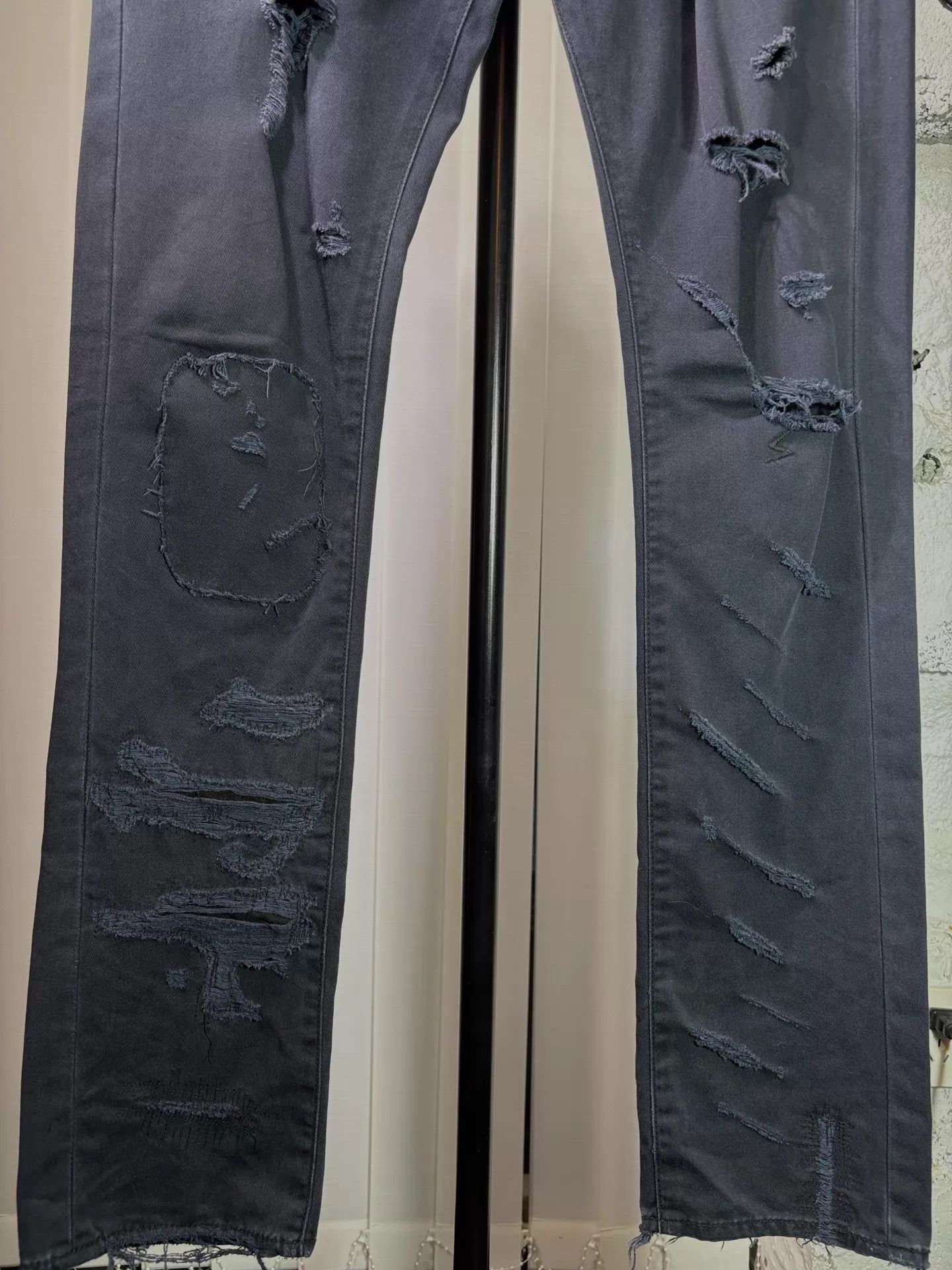 Undercover Undercover 60-Slash Distressed Skinny Jeans Navy SZ1 Size US 30 / EU 46 - 3 Thumbnail