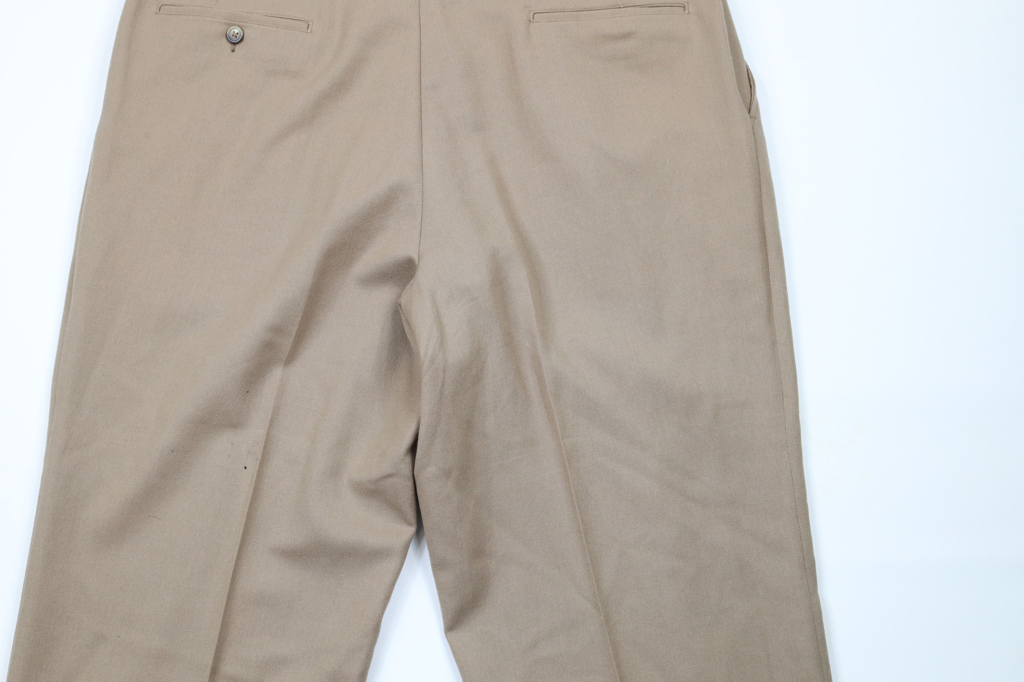 Vintage Vintage 90s Streetwear Wool Pleated Wide Leg Chino Pants USA Size US 36 / EU 52 - 10 Thumbnail