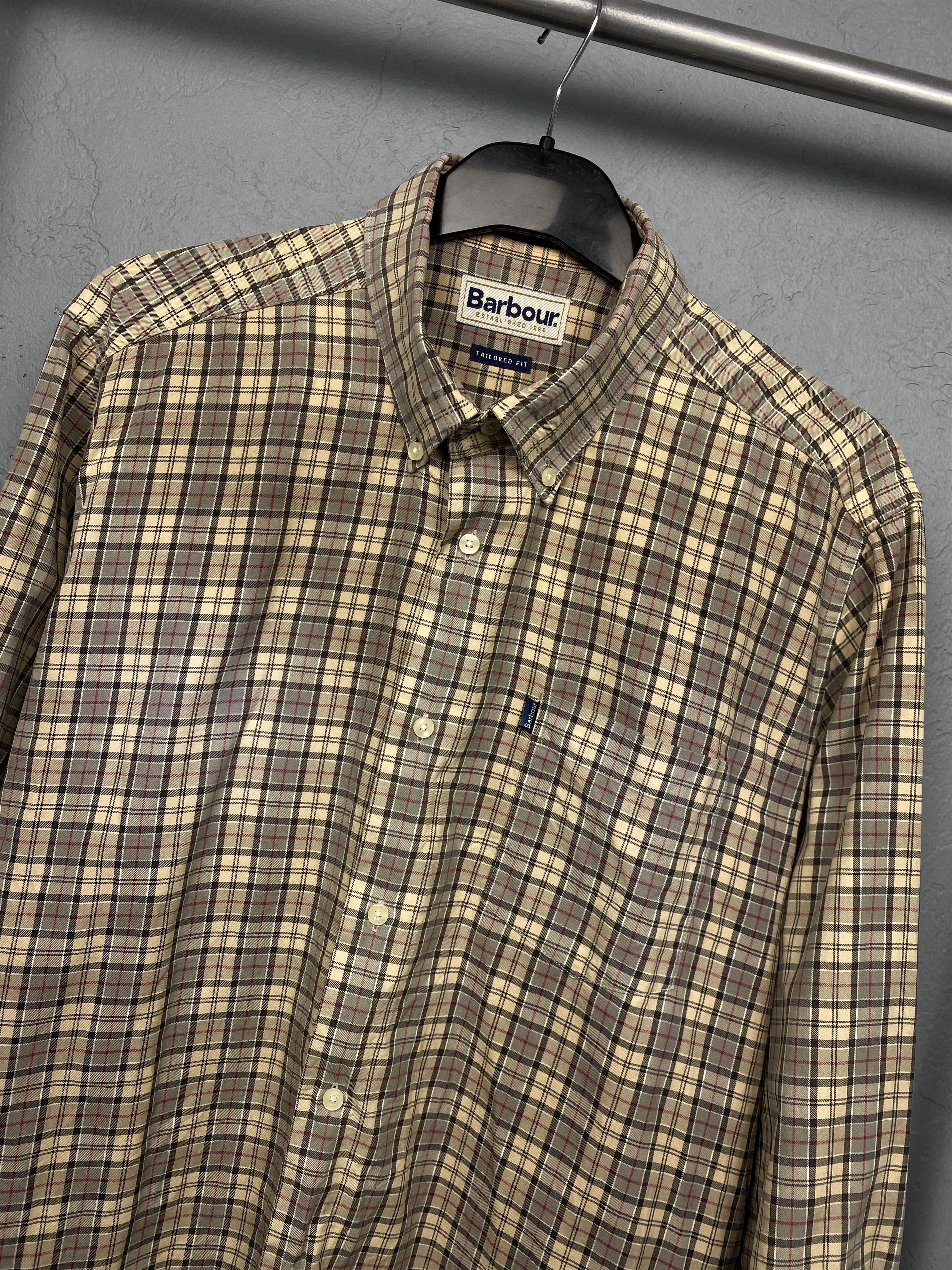Barbour Barbour Vintage Mens Tartan Check Plaid Long Sleeve Shirt Size US M / EU 48-50 / 2 - 2 Thumbnail