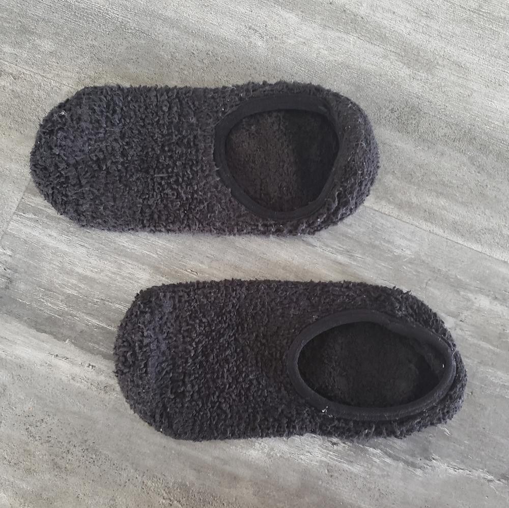 Designer Black On Black Fuzzy Sock Size ONE SIZE - 1 Thumbnail