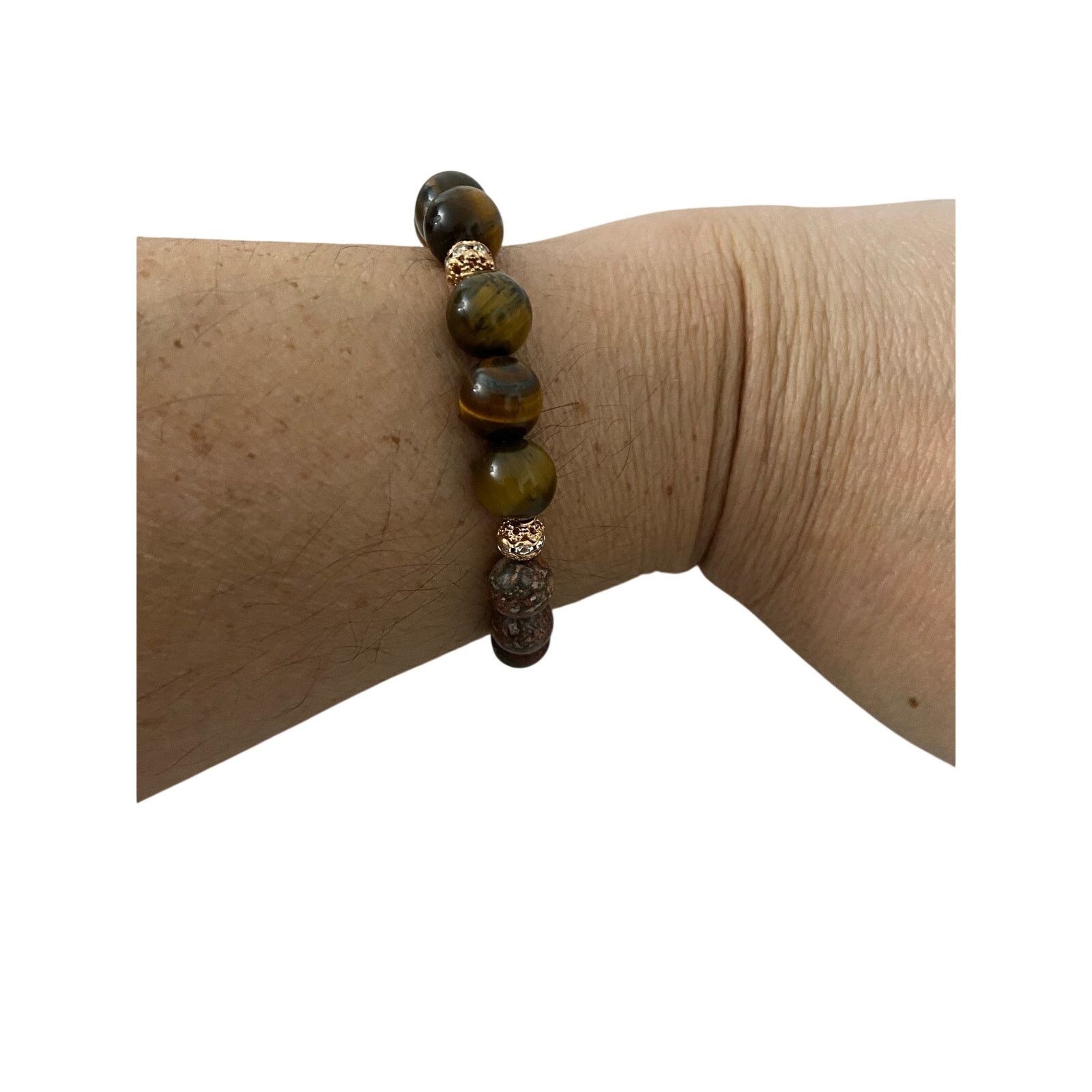 Handmade tigers eye jasper bracelet Size ONE SIZE - 1 Thumbnail