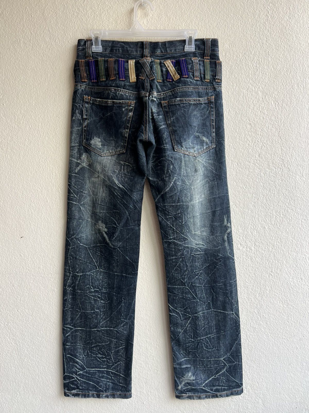 14th Addiction Double Waist Nylaus Clothing Dirty Mud Discharge Denim Jeans Size US 30 / EU 46 - 3 Thumbnail