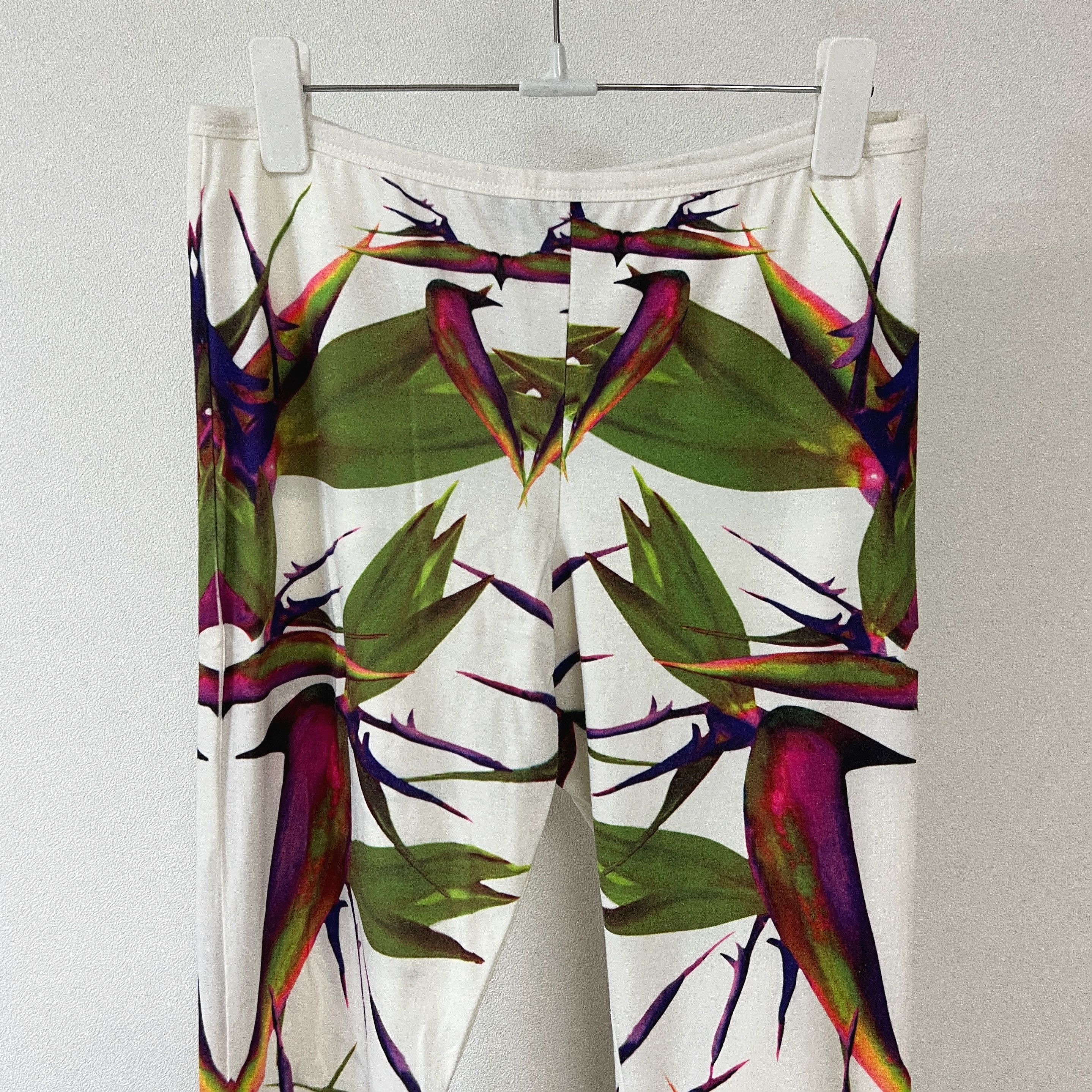 Givenchy GIVENCHY 12SS Birds of Paradise Leggings White Size 30" / US 8 / IT 44 - 2 Thumbnail