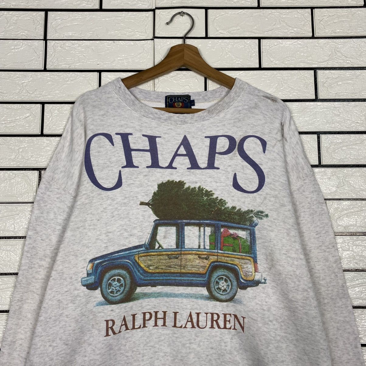 Ralph Lauren 🔥VINTAGE DISTRESSED SWEATSHIRT CHAPS RALPH LAUREN JEEP Size US L / EU 52-54 / 3 - 3 Thumbnail