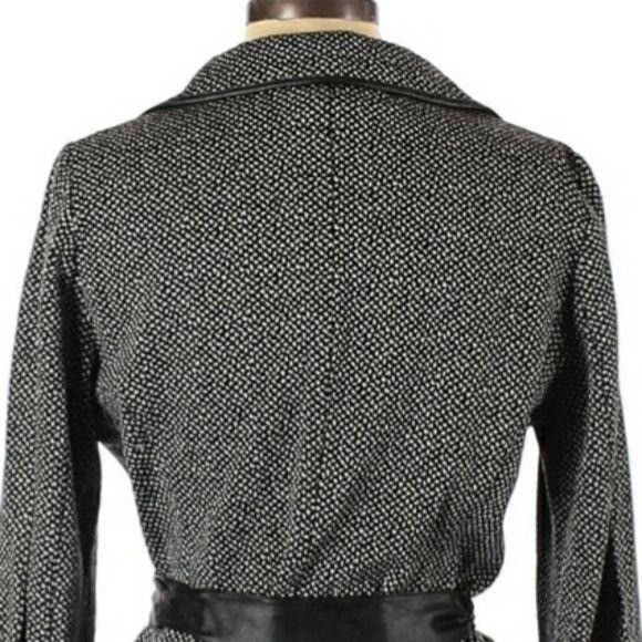 Gerard Darel Gerard Darel Wool Blazer Sz 42 Faux Leather Trim Belted Butt Size M / US 6-8 / IT 42-44 - 7 Thumbnail