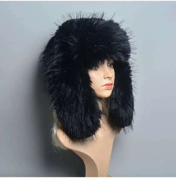 Japanese Brand Hoshikawa x eko Black Faux Fur Hat Size ONE SIZE - 5 Thumbnail