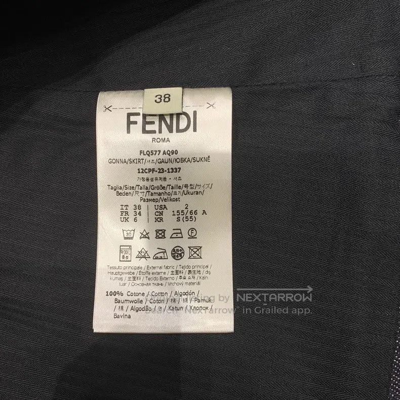 Fendi Fendi Solid Color High Waist Zipper Denim Short Skirt - Bl Size 25" / US 0 / IT 36 - 5 Thumbnail
