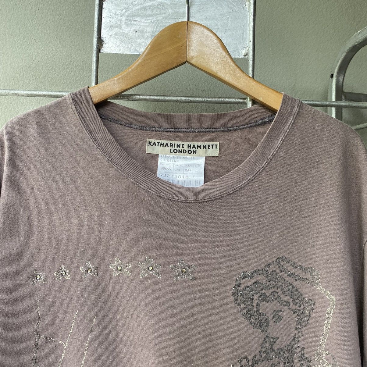 Katharine Hamnett London Katharine Hamnett London Mauve Graphic Print T-Shirt Size US L / EU 52-54 / 3 - 3 Thumbnail